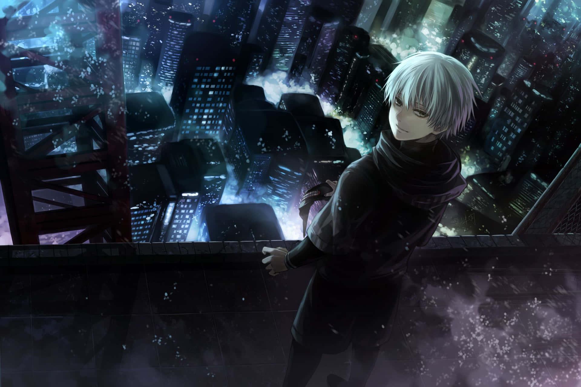 Sad Ken Kaneki Anime Hd Background