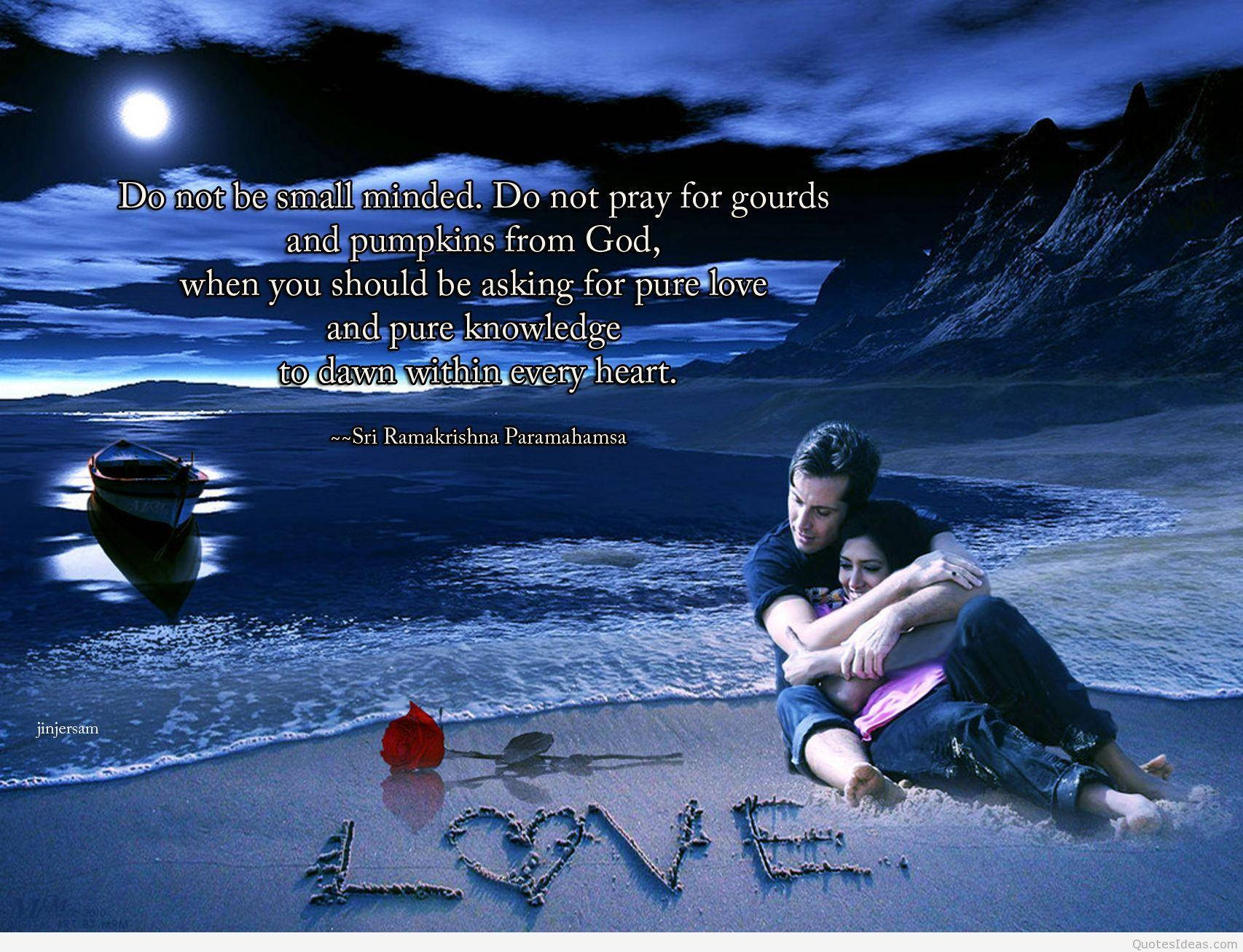 Sad Love Beach Night Background