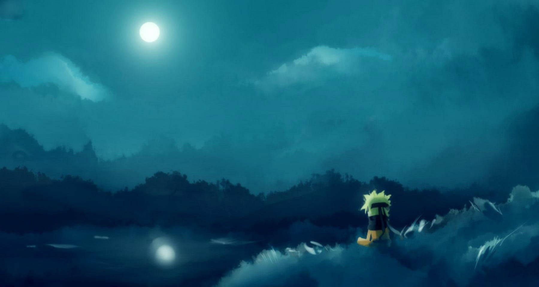 Sad Naruto Full Moon Background