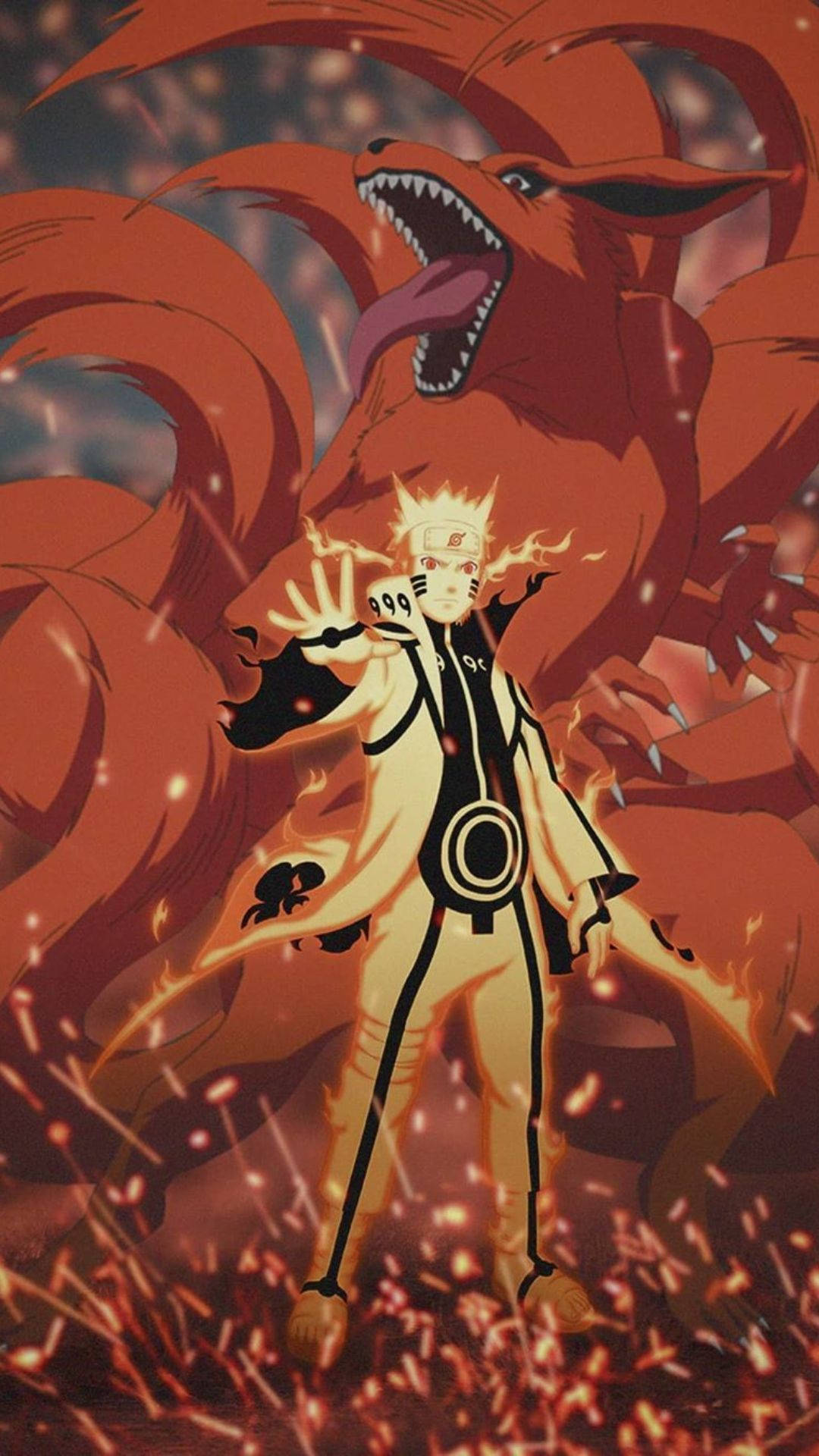 Sad Naruto Kurama Mode Background