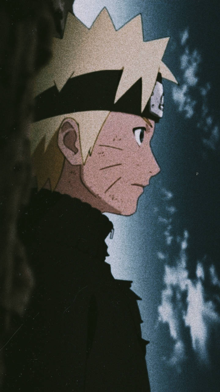 Sad Naruto Side Profile Background