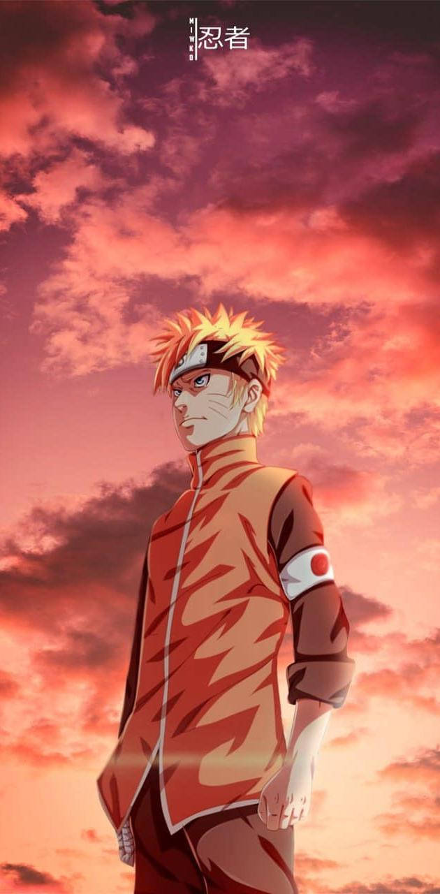 Sad Naruto Sunset Sky Background