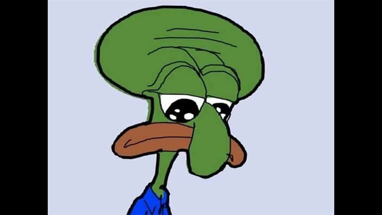 Sad Pepe Squidward Funny Discord Pfp Background