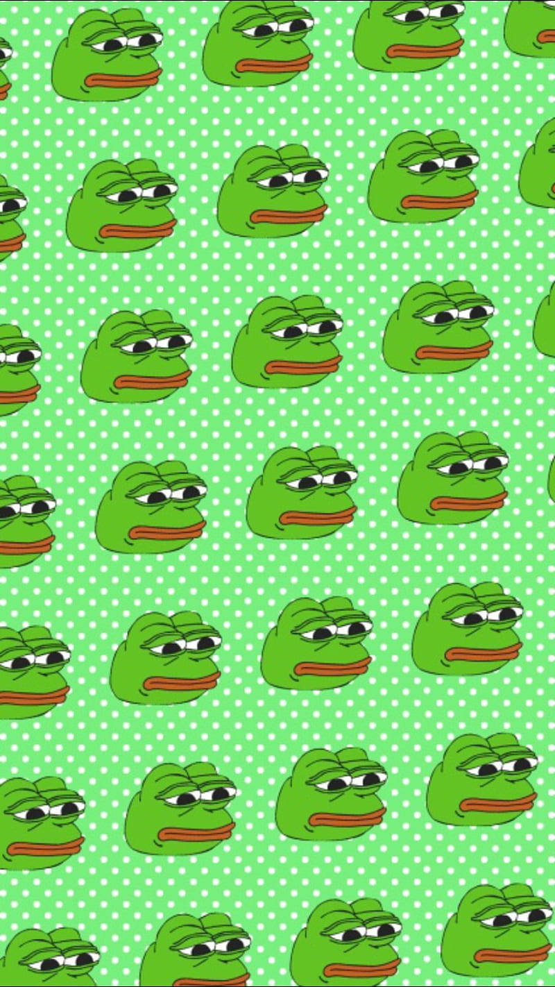Sad Pepe The Frog Pattern Background