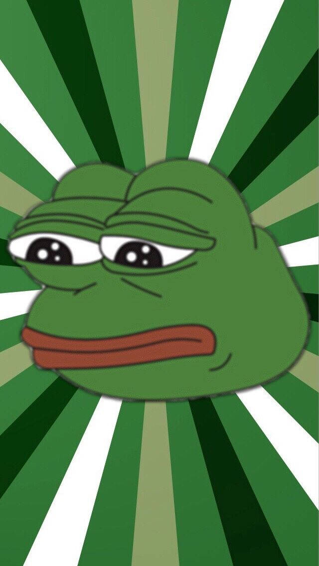 Sad Pepe The Frog Radial Lines Background