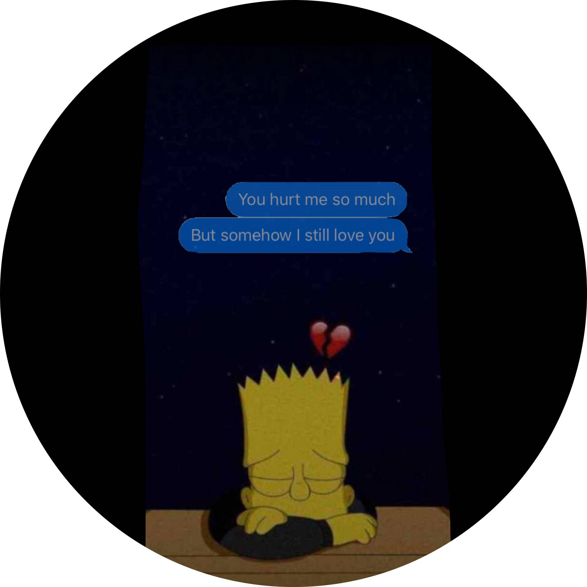 Sad Pfp Of Bart Simpson Background