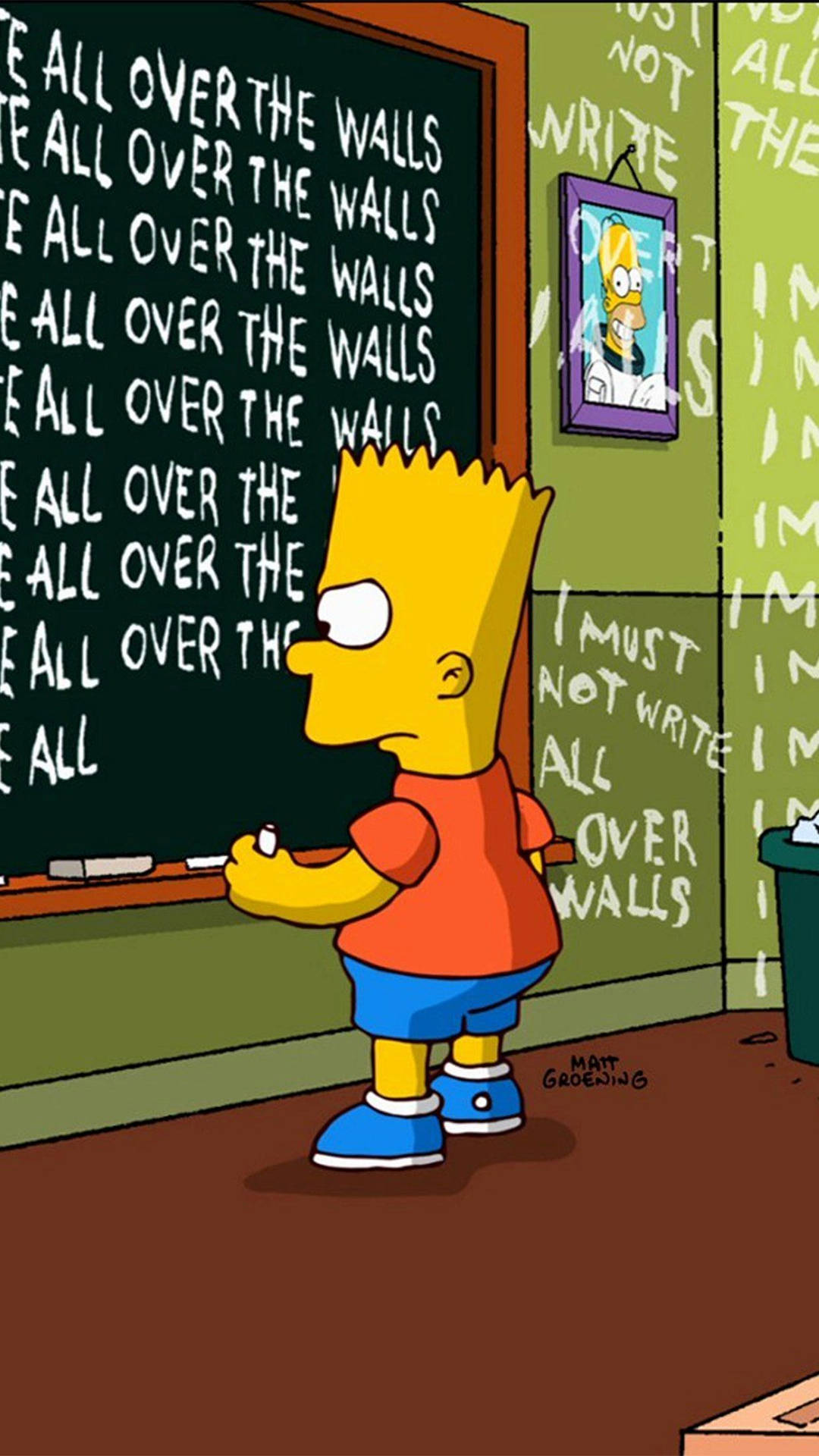 Sad Simpsons Chalkboard Gag Background