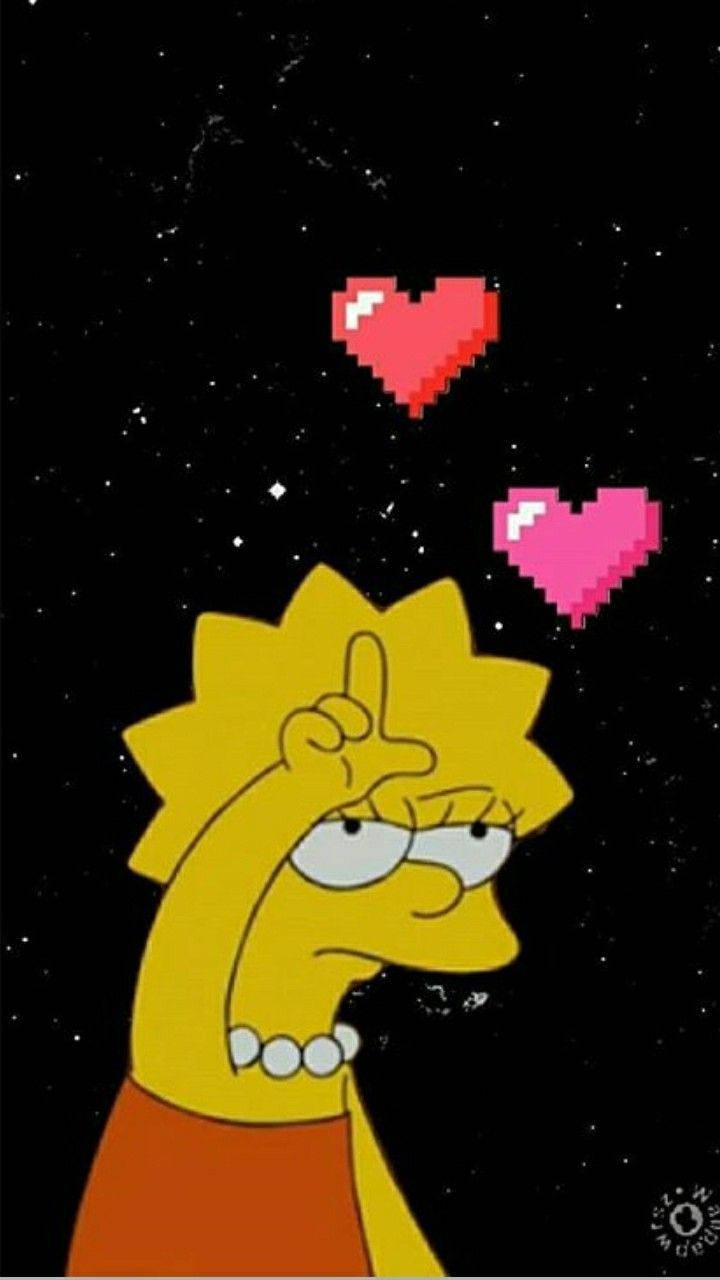 Sad Simpsons Lisa L Background
