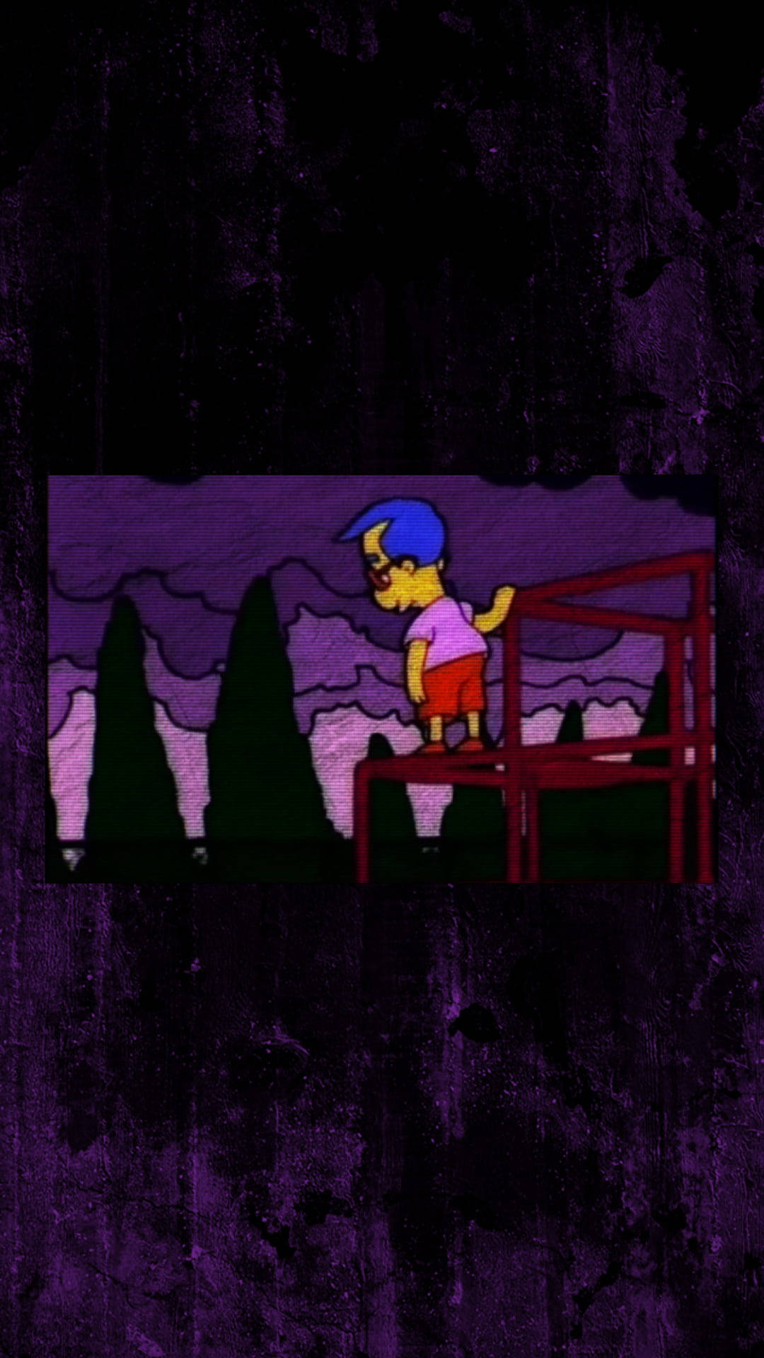 Sad Simpsons Milhouse Jungle Gym Background