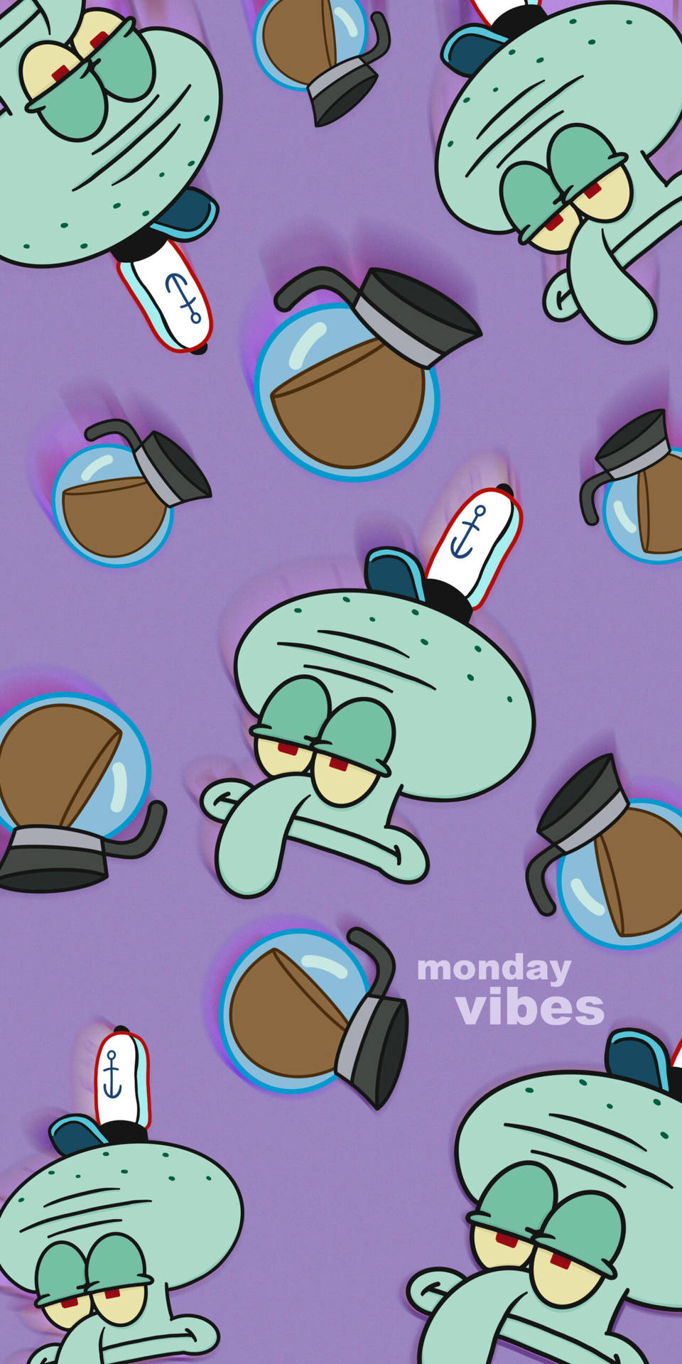 Sad Squidward Monday Vibes Background