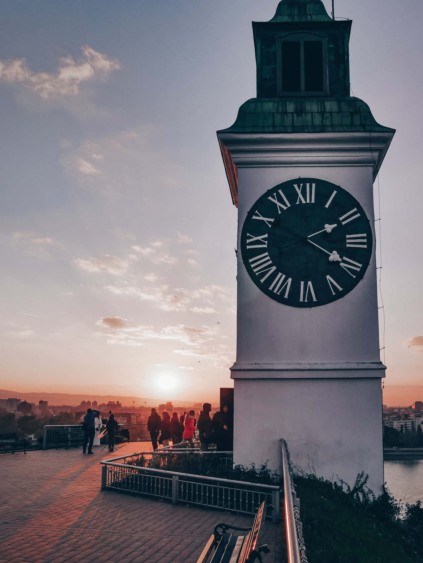 Sad Vibes Clock Tower Petrovaradin Fortress Background