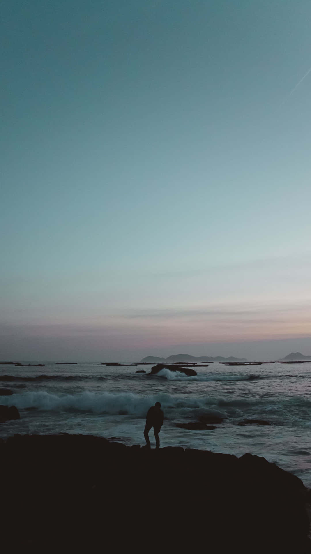 Sad Vibes Man Beach Sunset Background