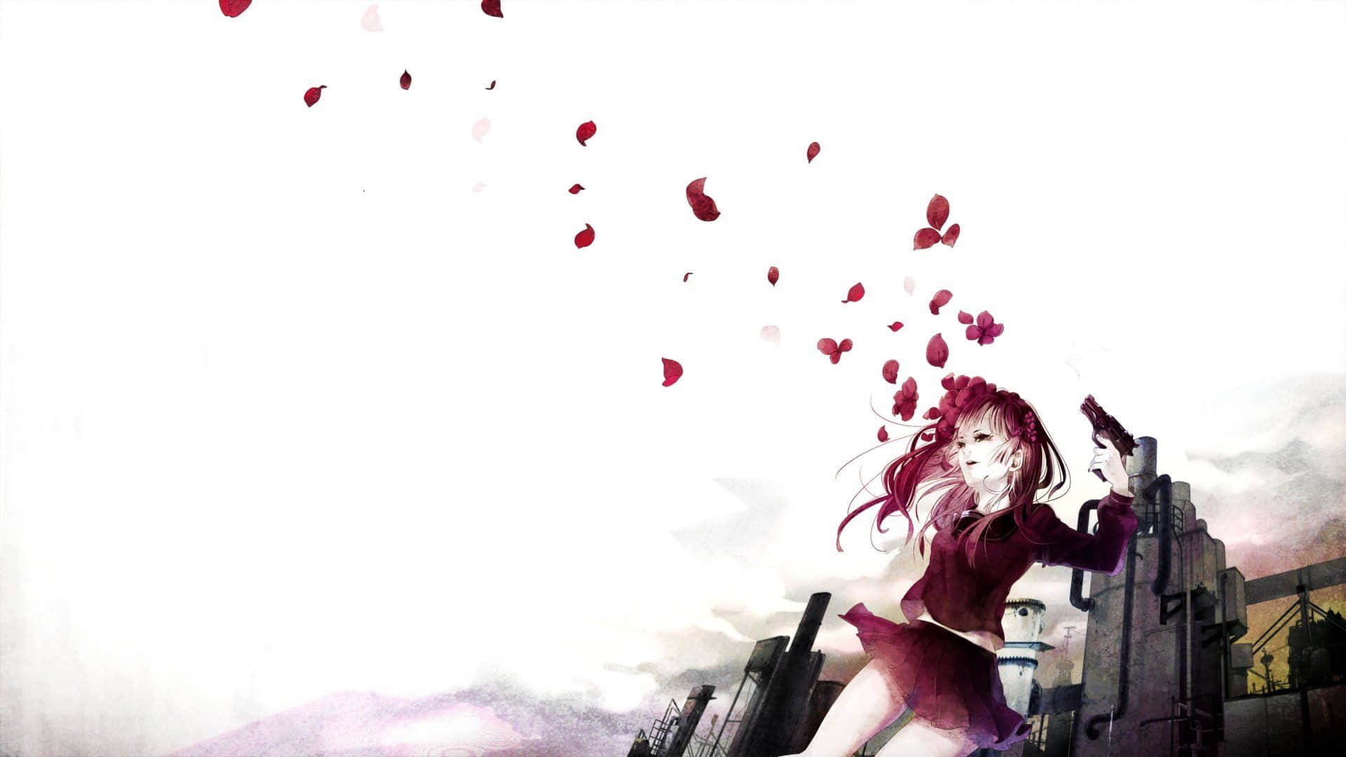 Saddened Anime Art Background
