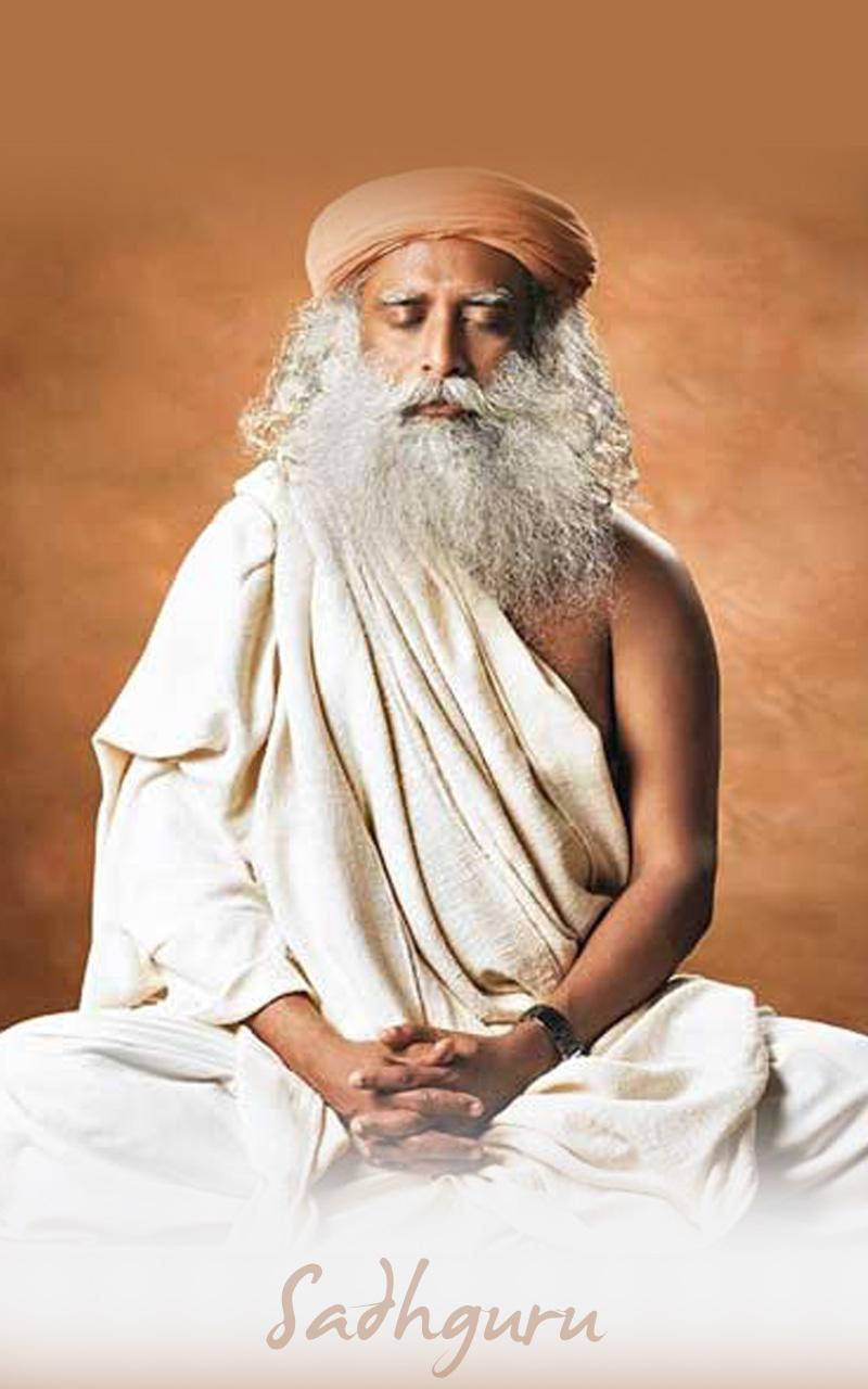 Sadhguru With Closed Eyes Background