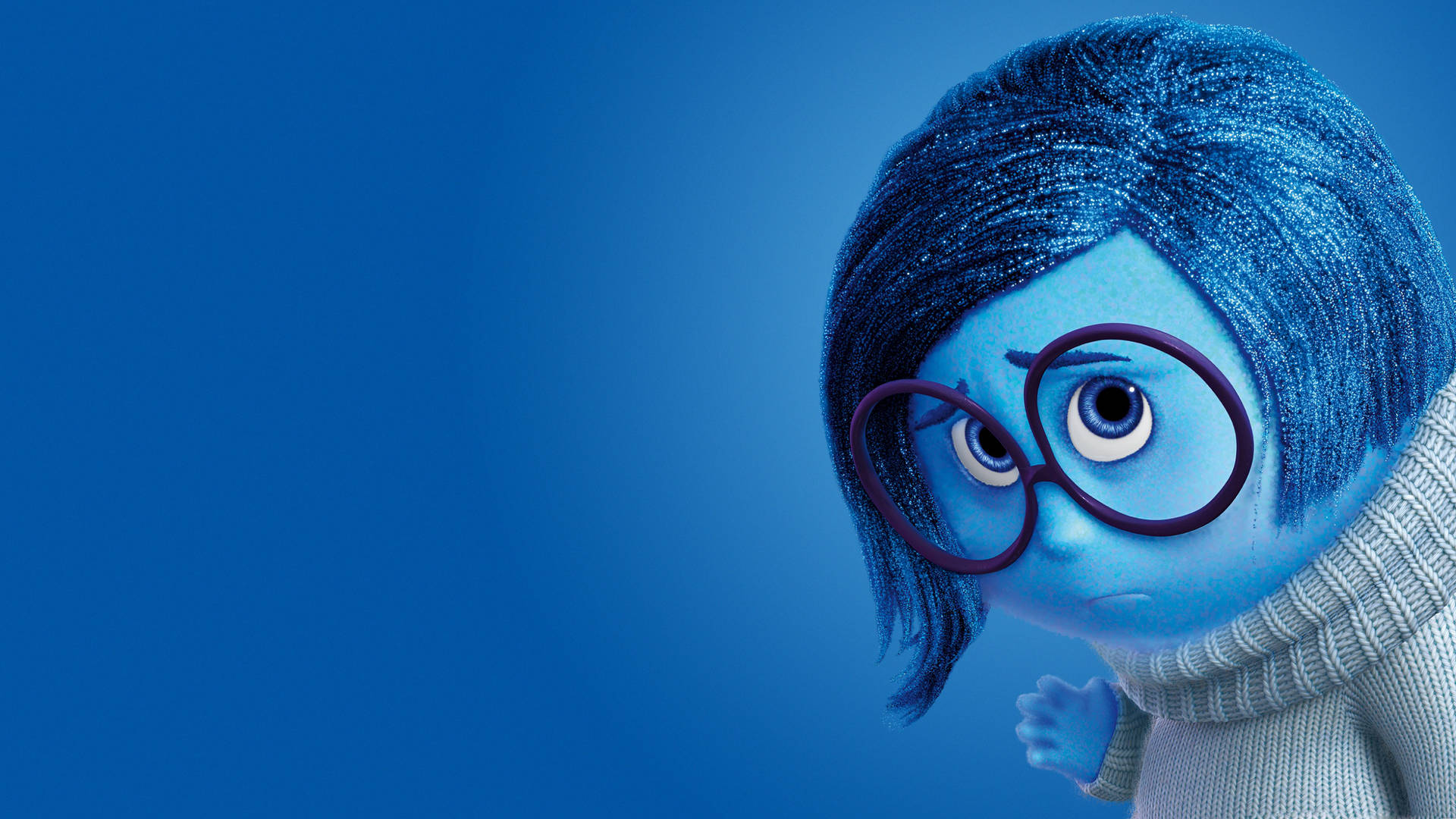 Sadness Inside Out Blue Poster Background