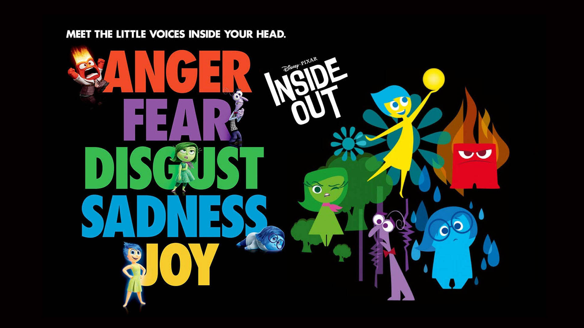 Sadness Inside Out Different Emotions Background