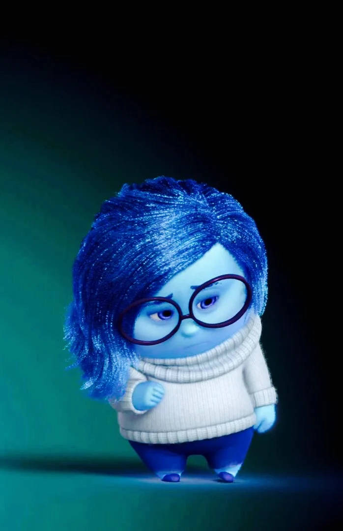 Sadness Inside Out In Dark Background