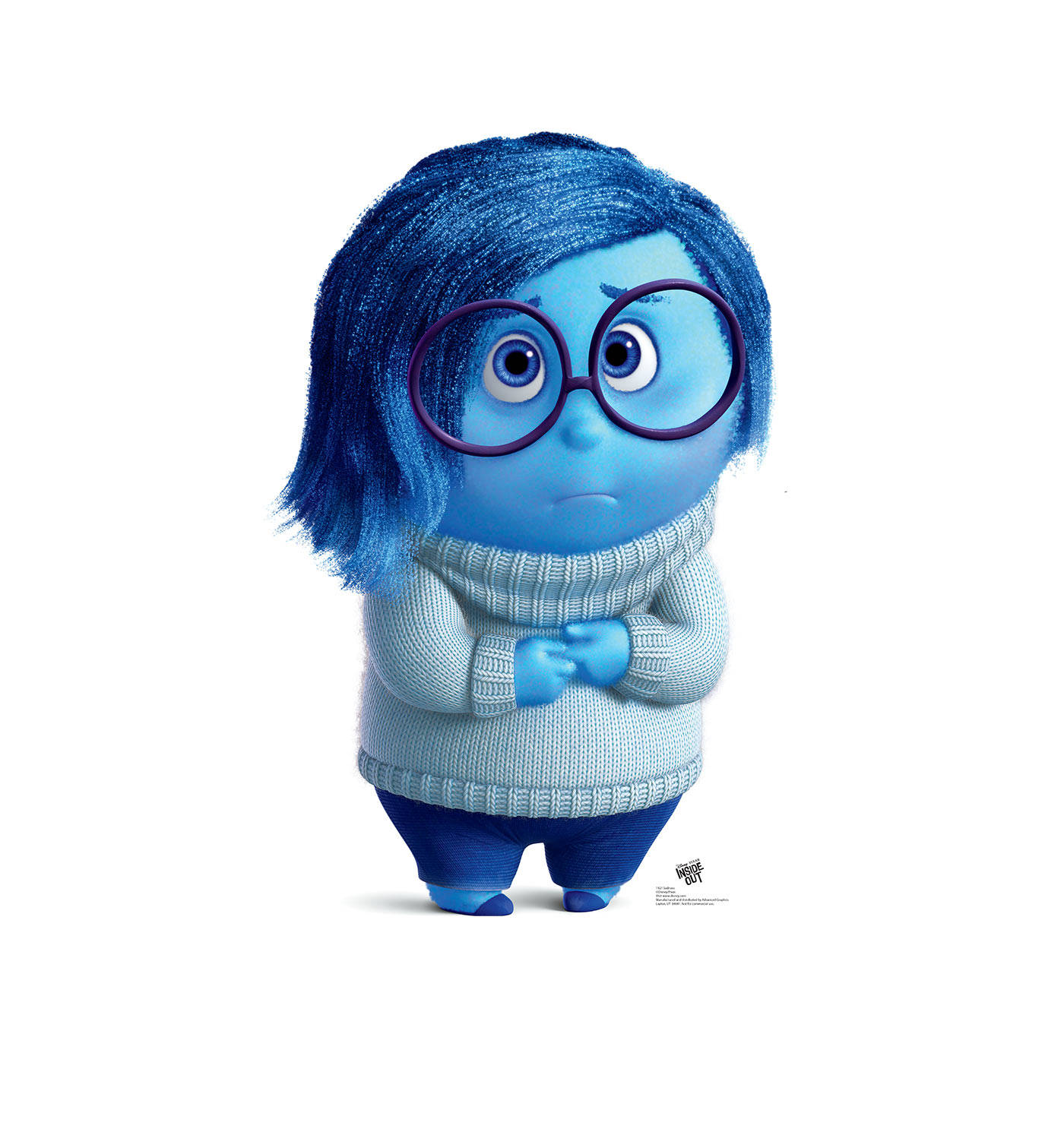 Sadness Inside Out In White Background
