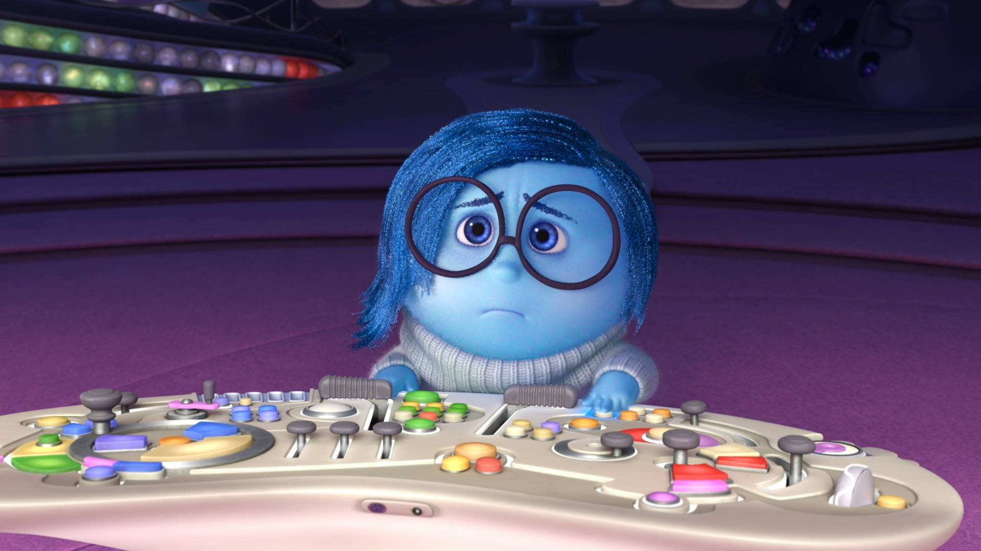 Sadness Inside Out Playing Video Game Background