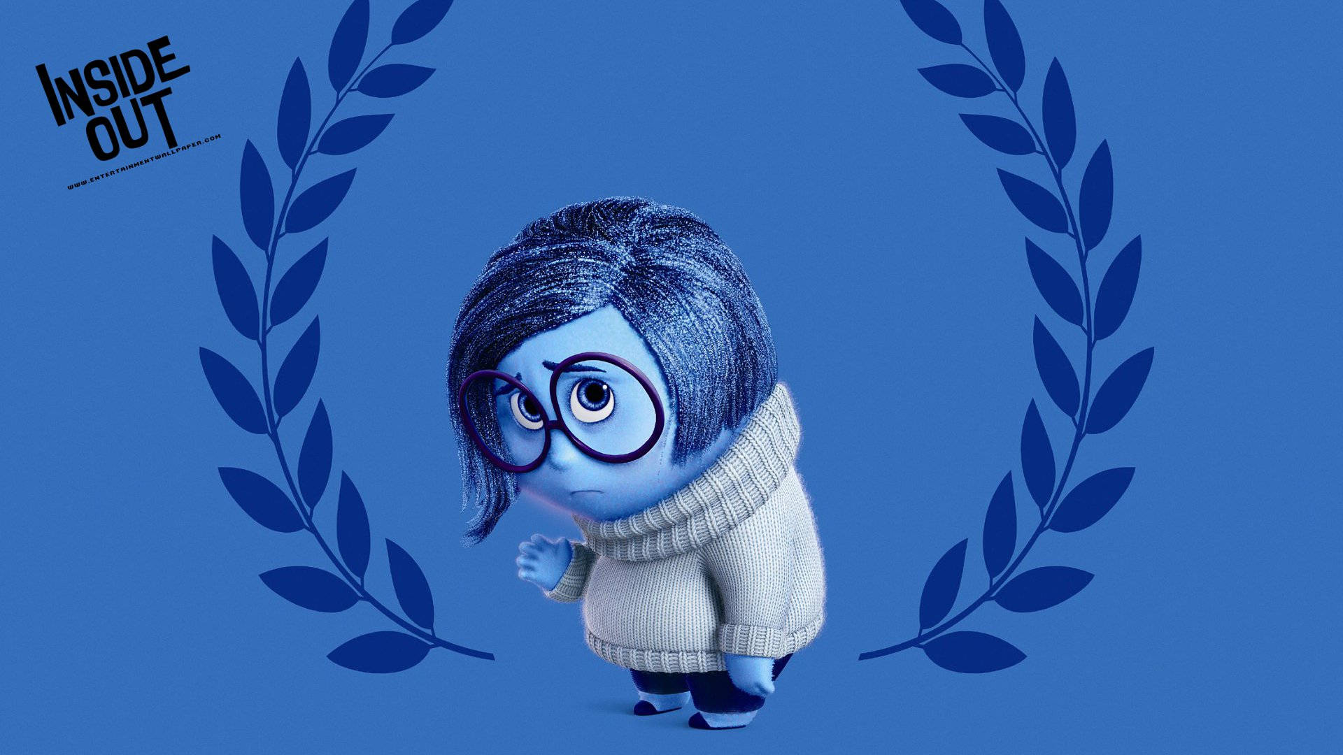 Sadness Inside Out Rounded Leaf Background