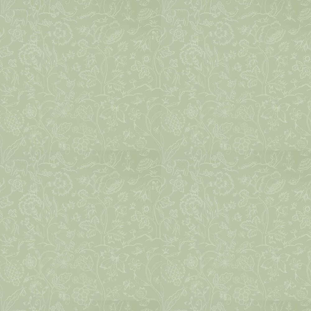 Sage Aesthetic Floral Swirl Pattern Background