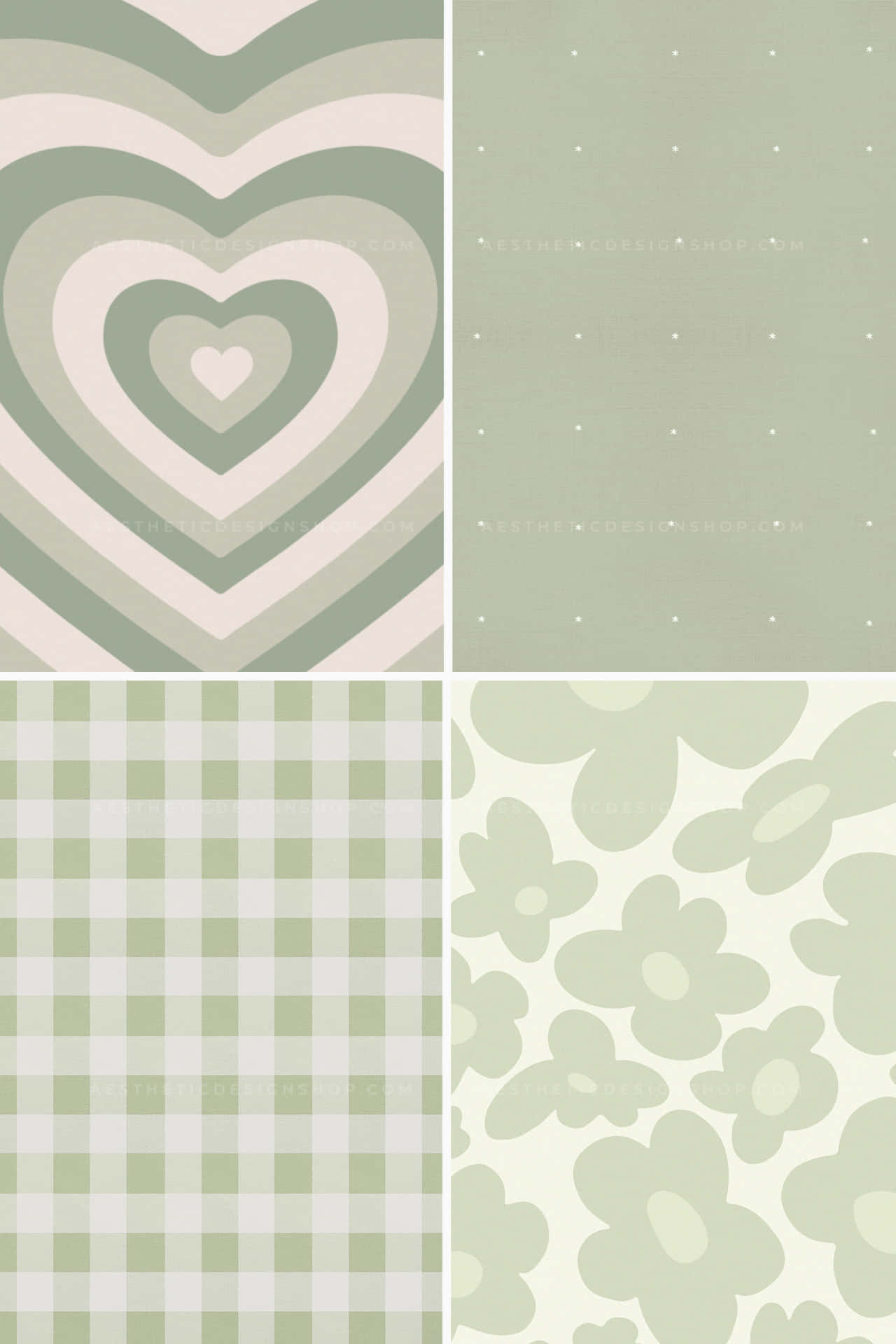Sage Aesthetic In Pattern Design Background