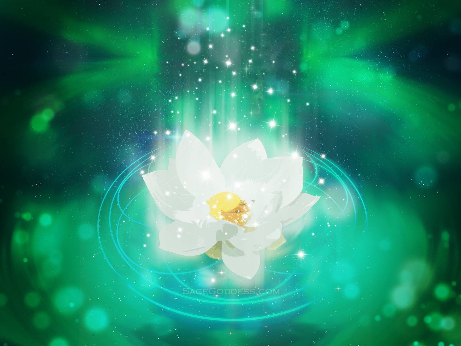 Sage Goddess Lotus Flower Background