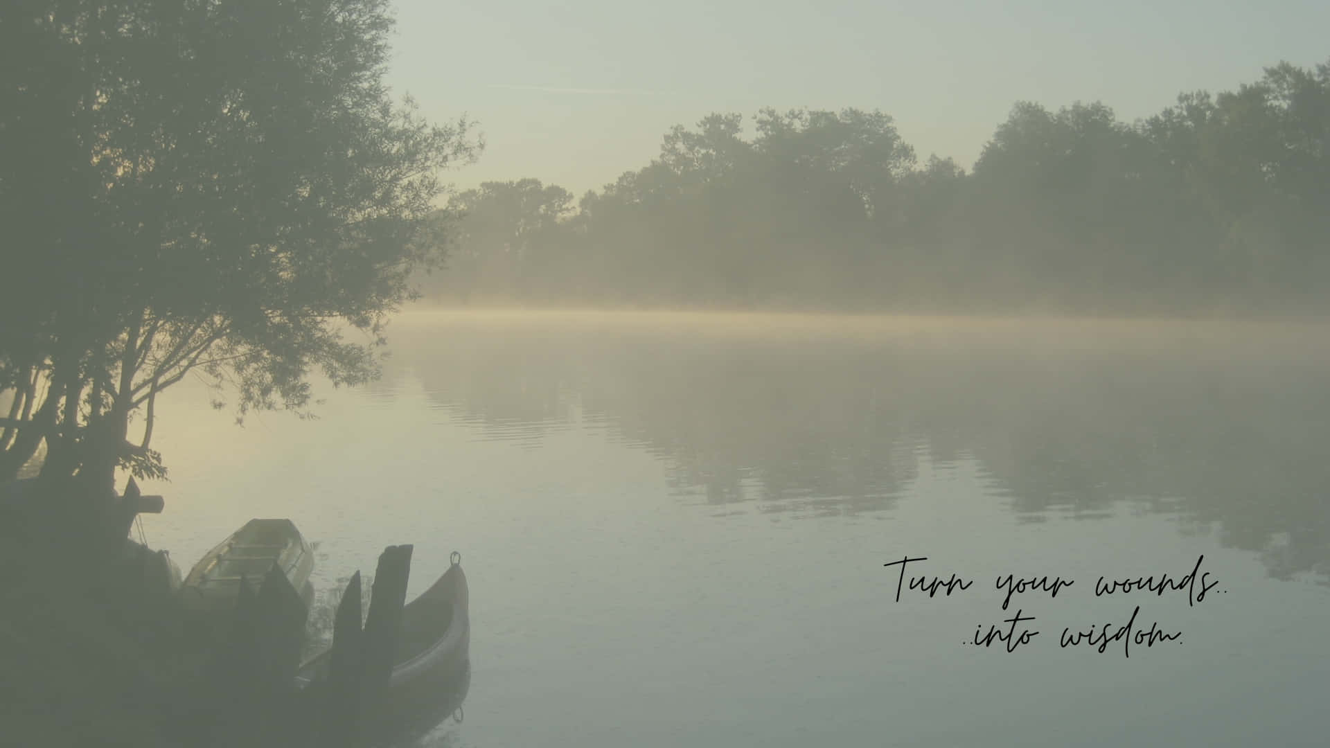 Sage Green Laptop Inspirational Quotes Background