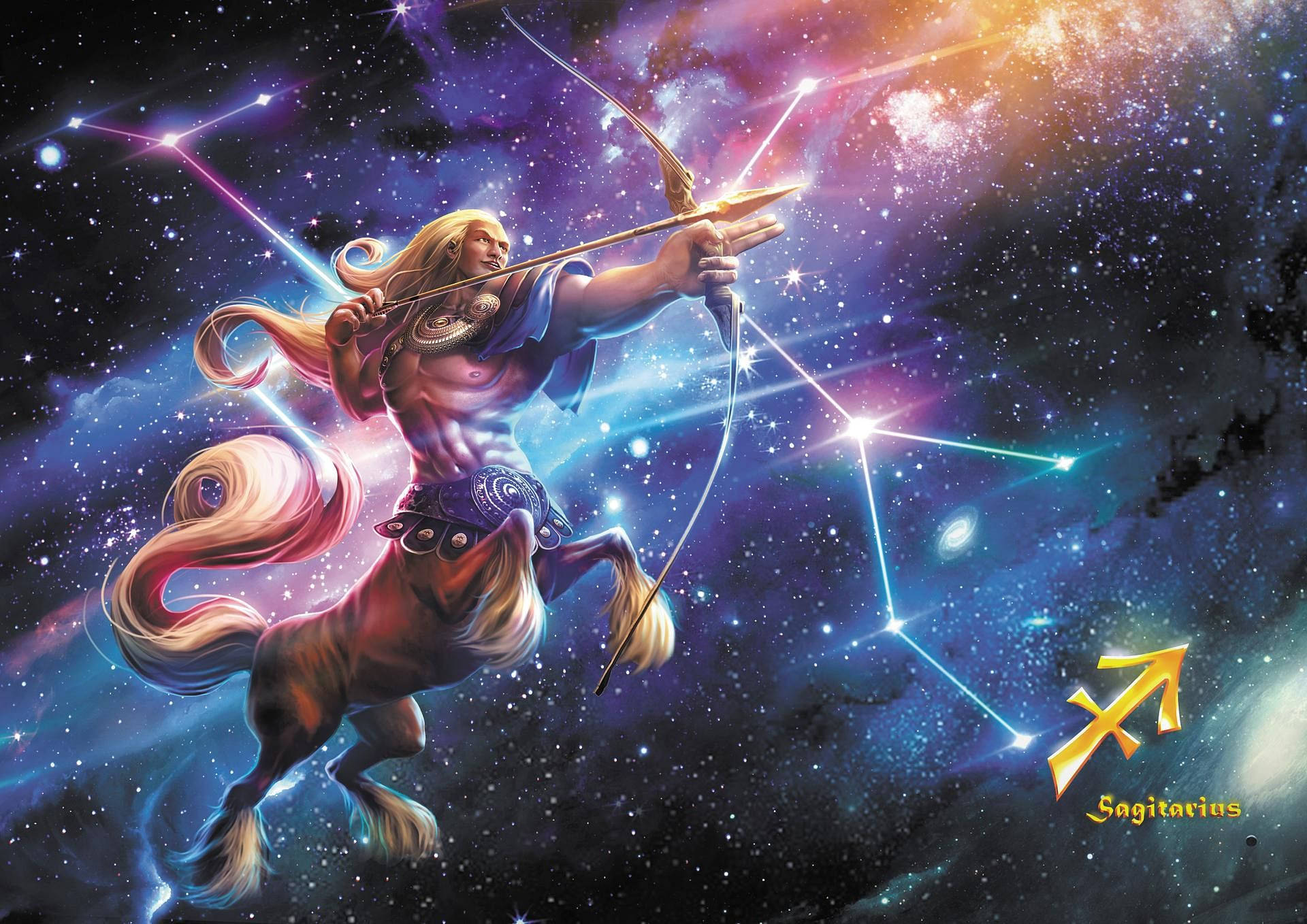Sagittarius Zodiac 3d Centaur Art Background