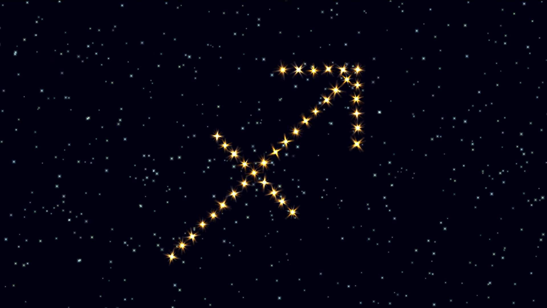 Sagittarius Zodiac Arrow Star Symbol Background