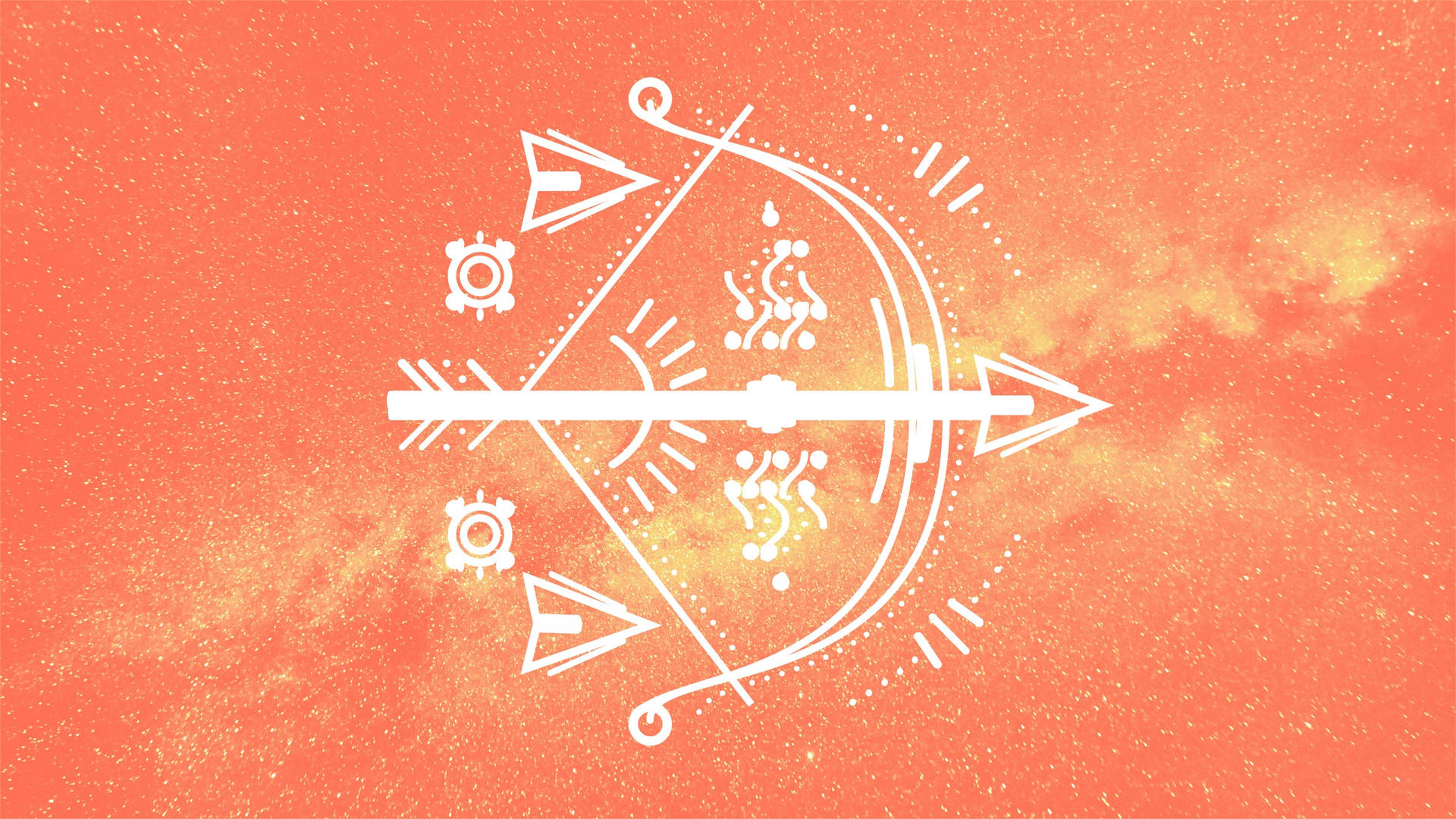 Sagittarius Zodiac Bow And Arrow Background