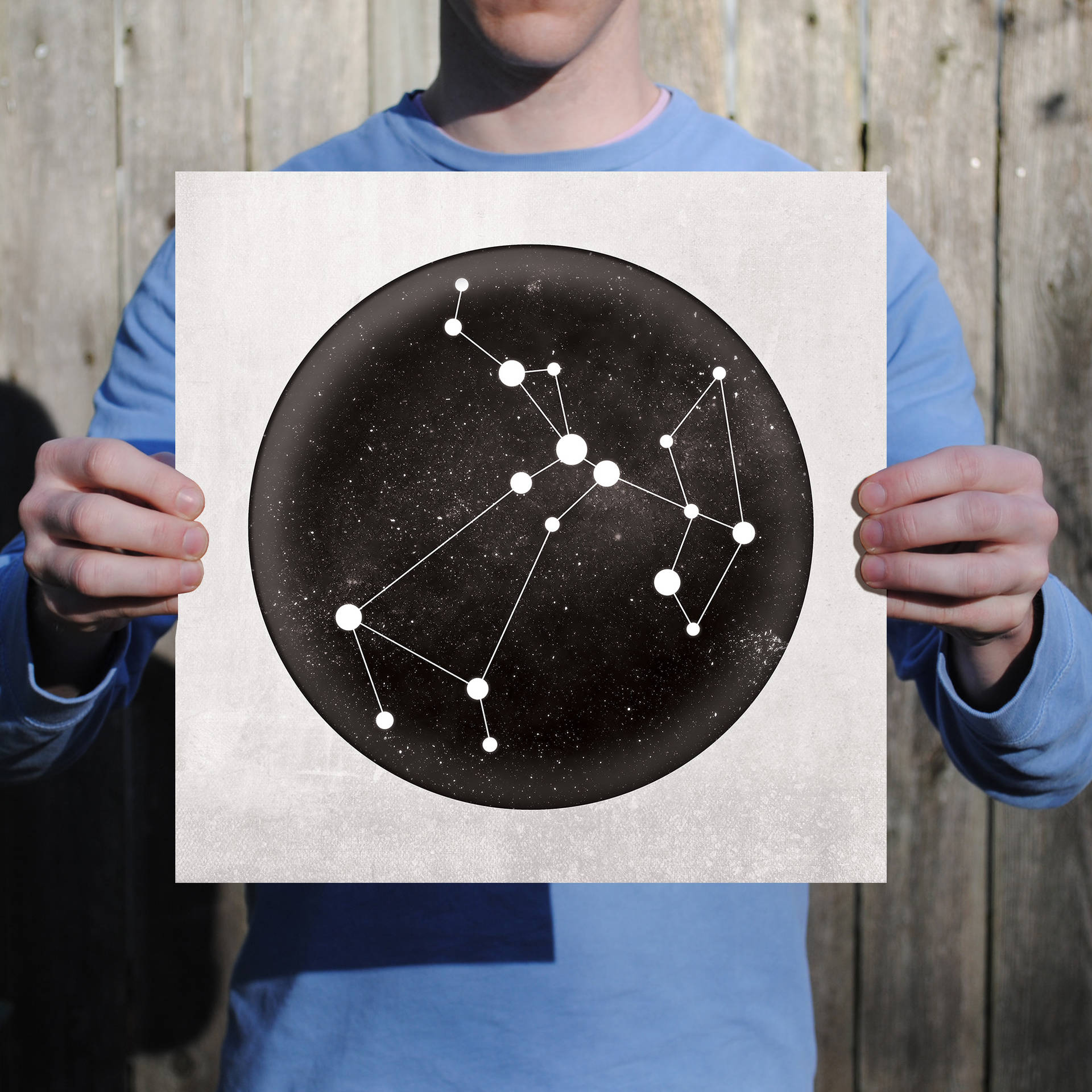 Sagittarius Zodiac Constellation Art Background