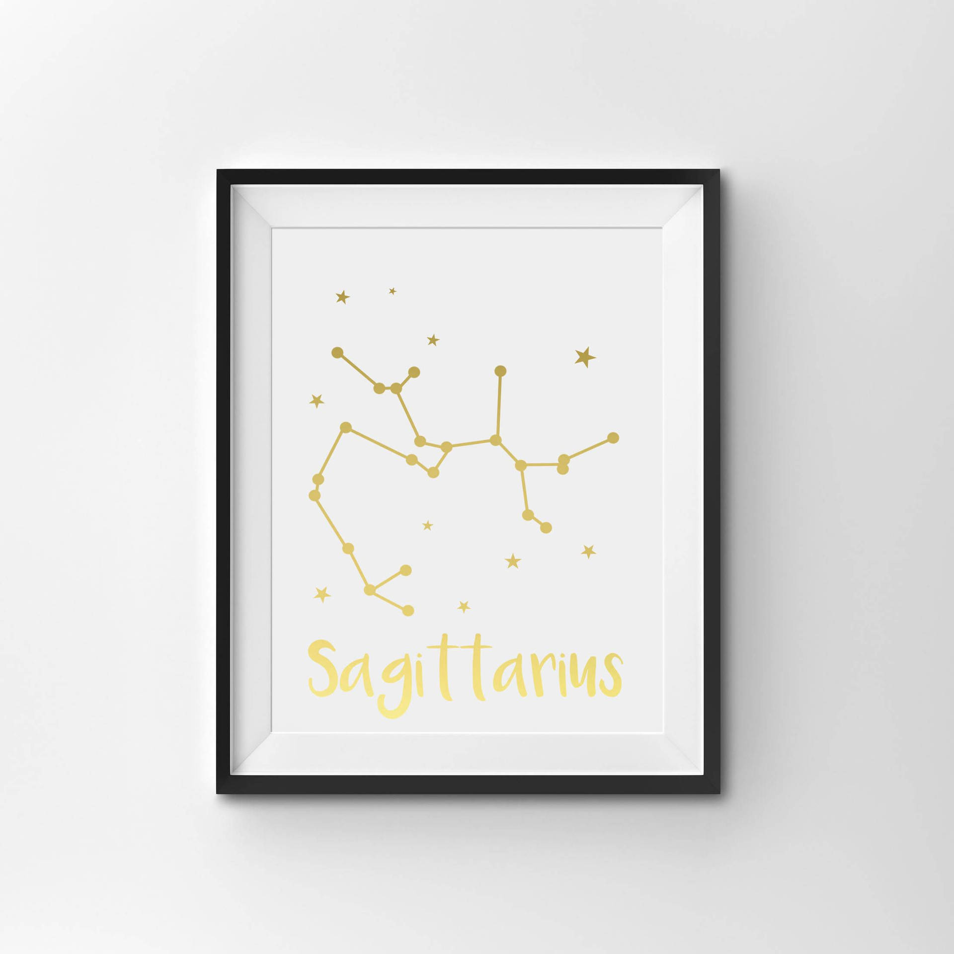 Sagittarius Zodiac Framed Constellation Art Background