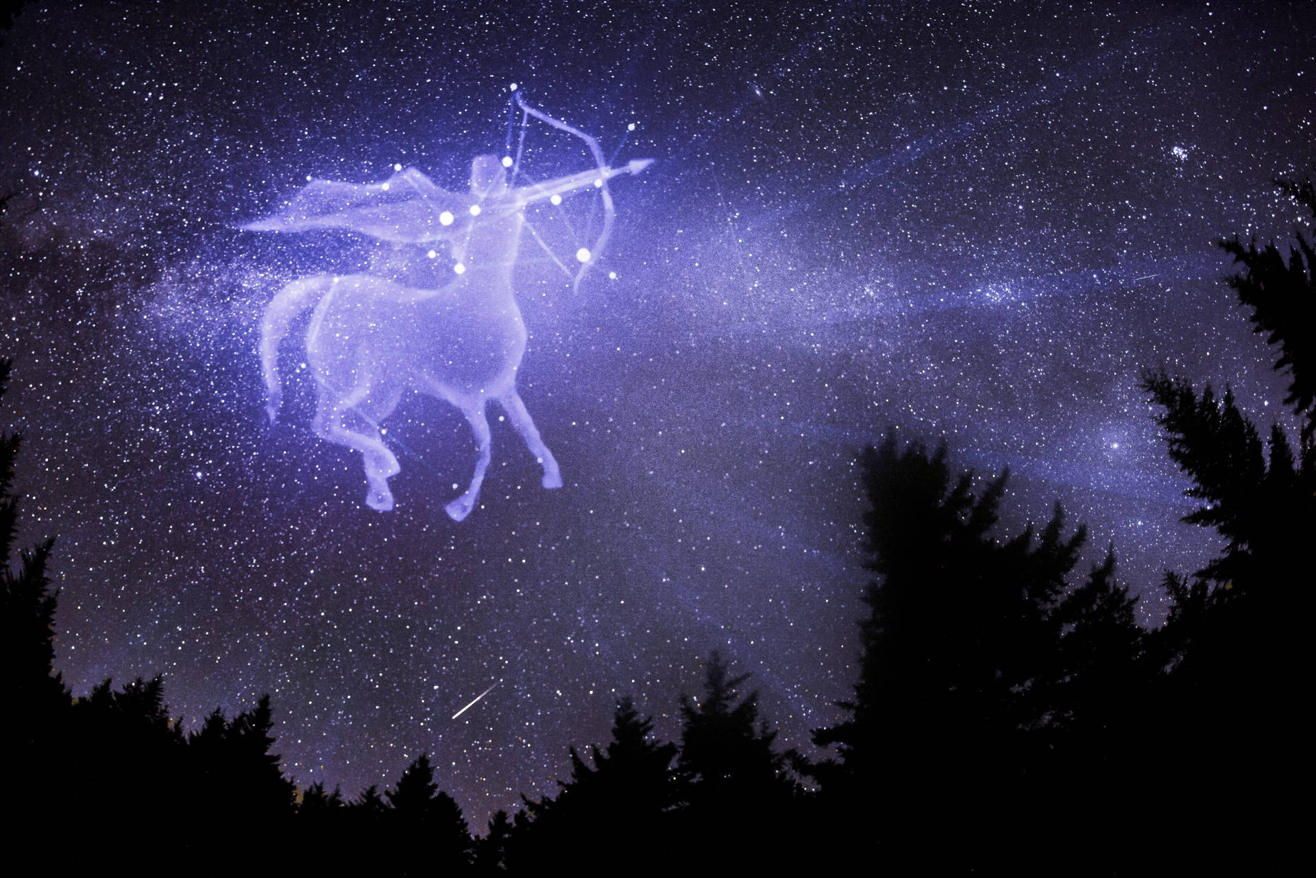 Sagittarius Zodiac Star Archer Background
