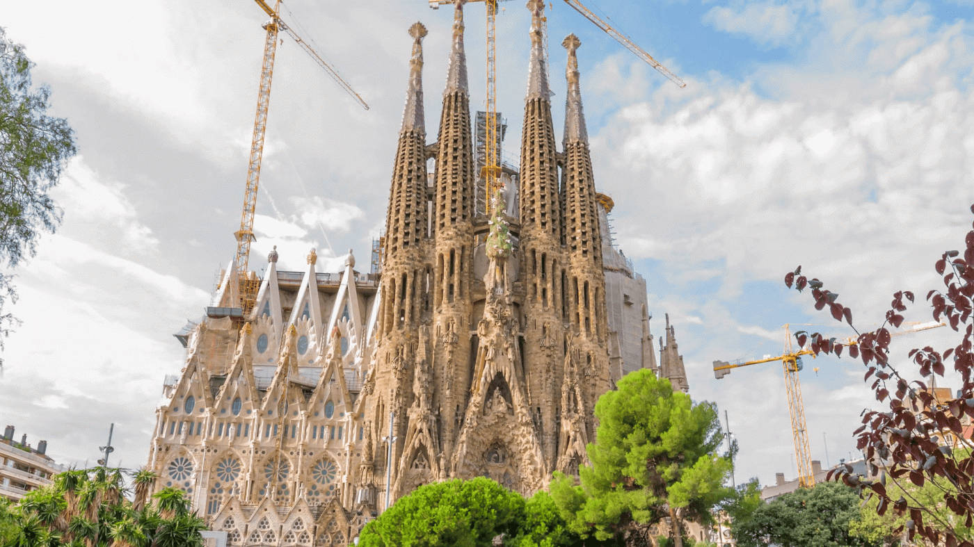 Sagrada Familia Construction From Side