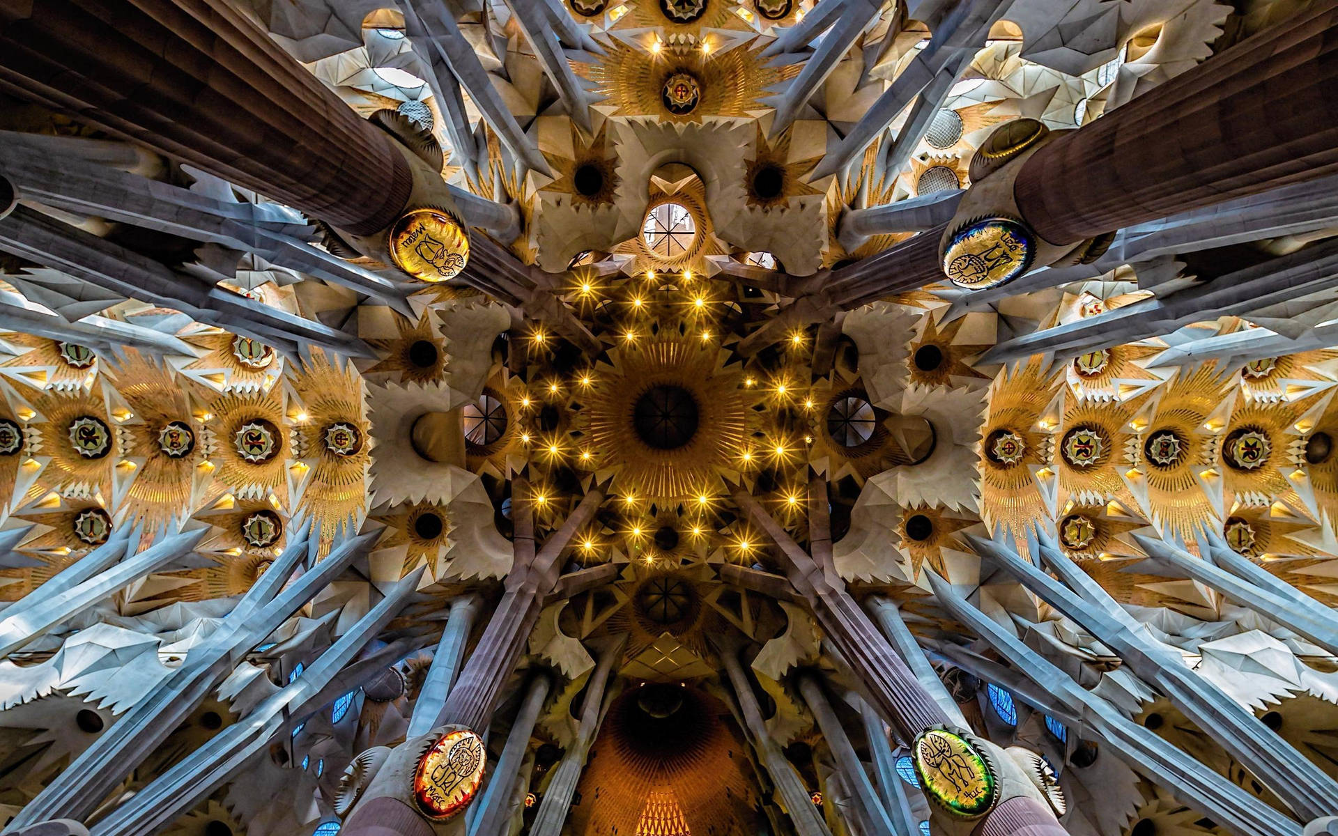 Sagrada Familia High Ceiling Background