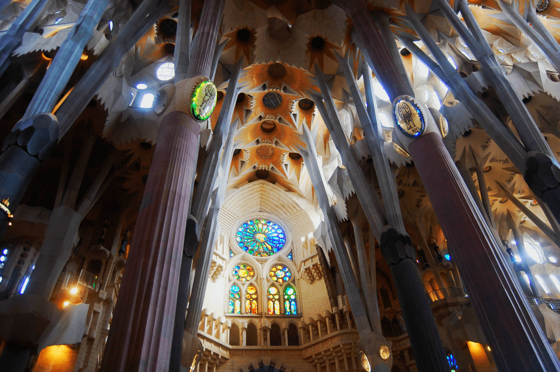 Sagrada Familia Interior Shot Background