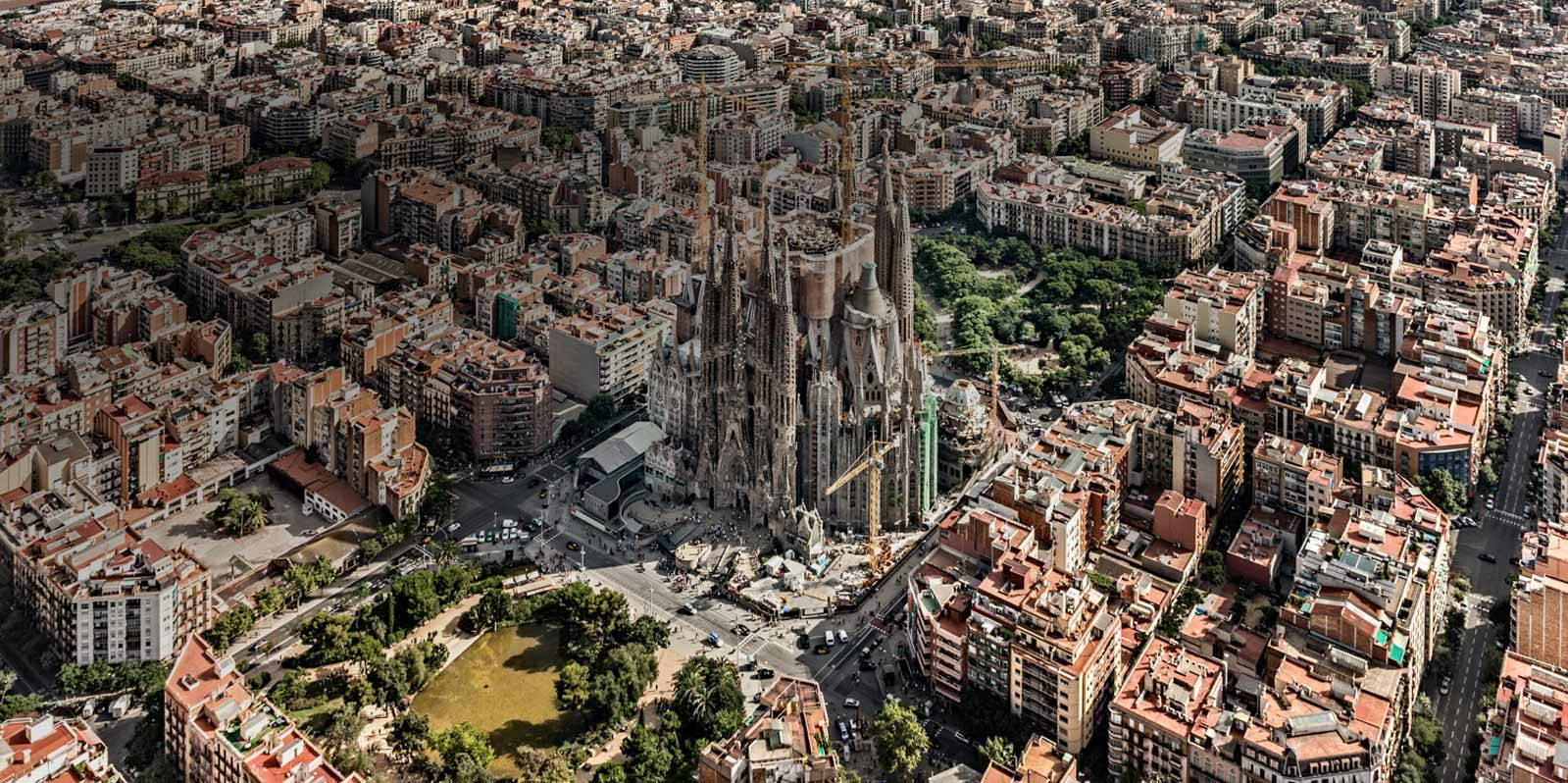 Sagrada Familia Neighborhood From Above