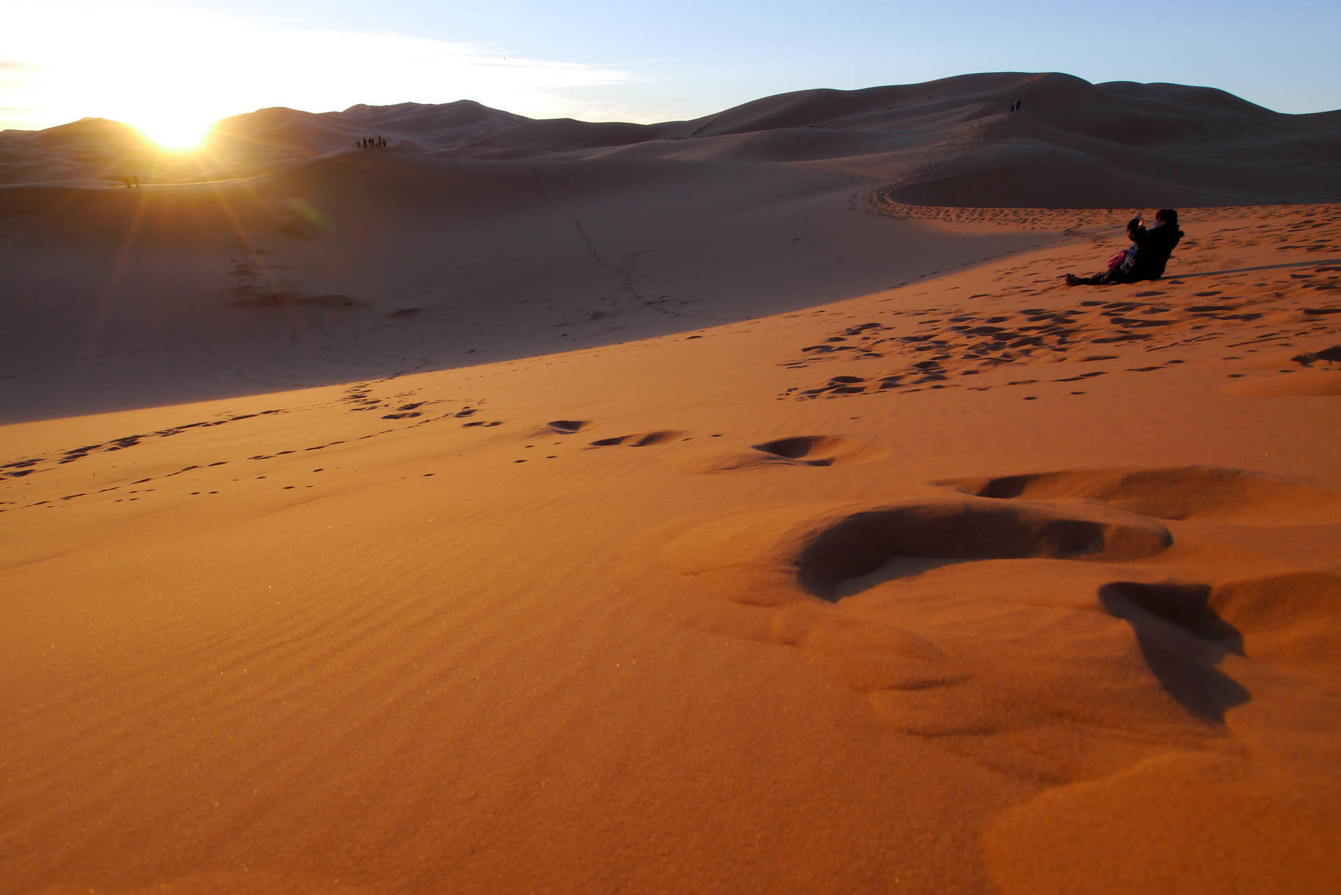 Sahara Desert Landscape Background