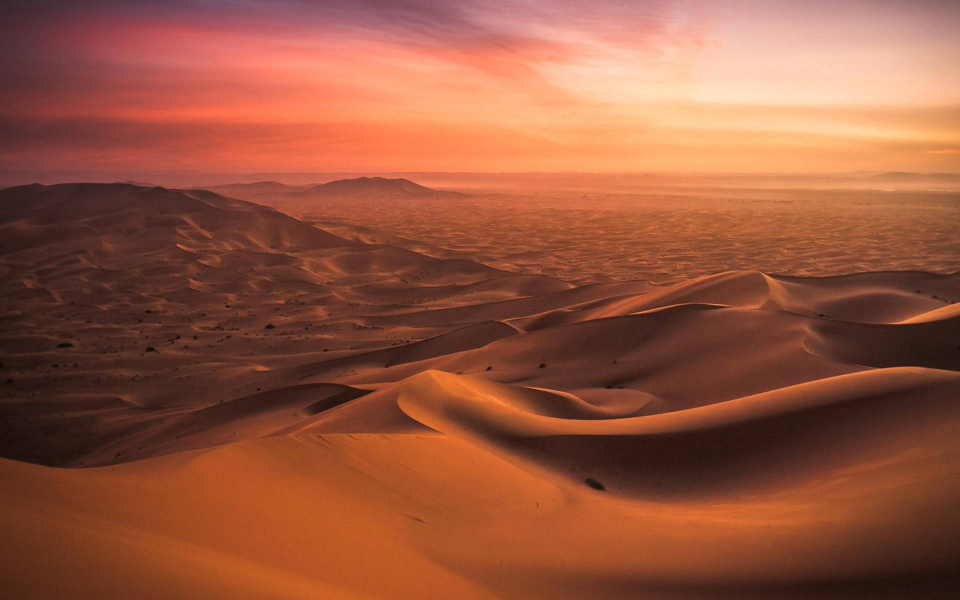 Sahara Desert Of Morocco Over Golden Hours Background