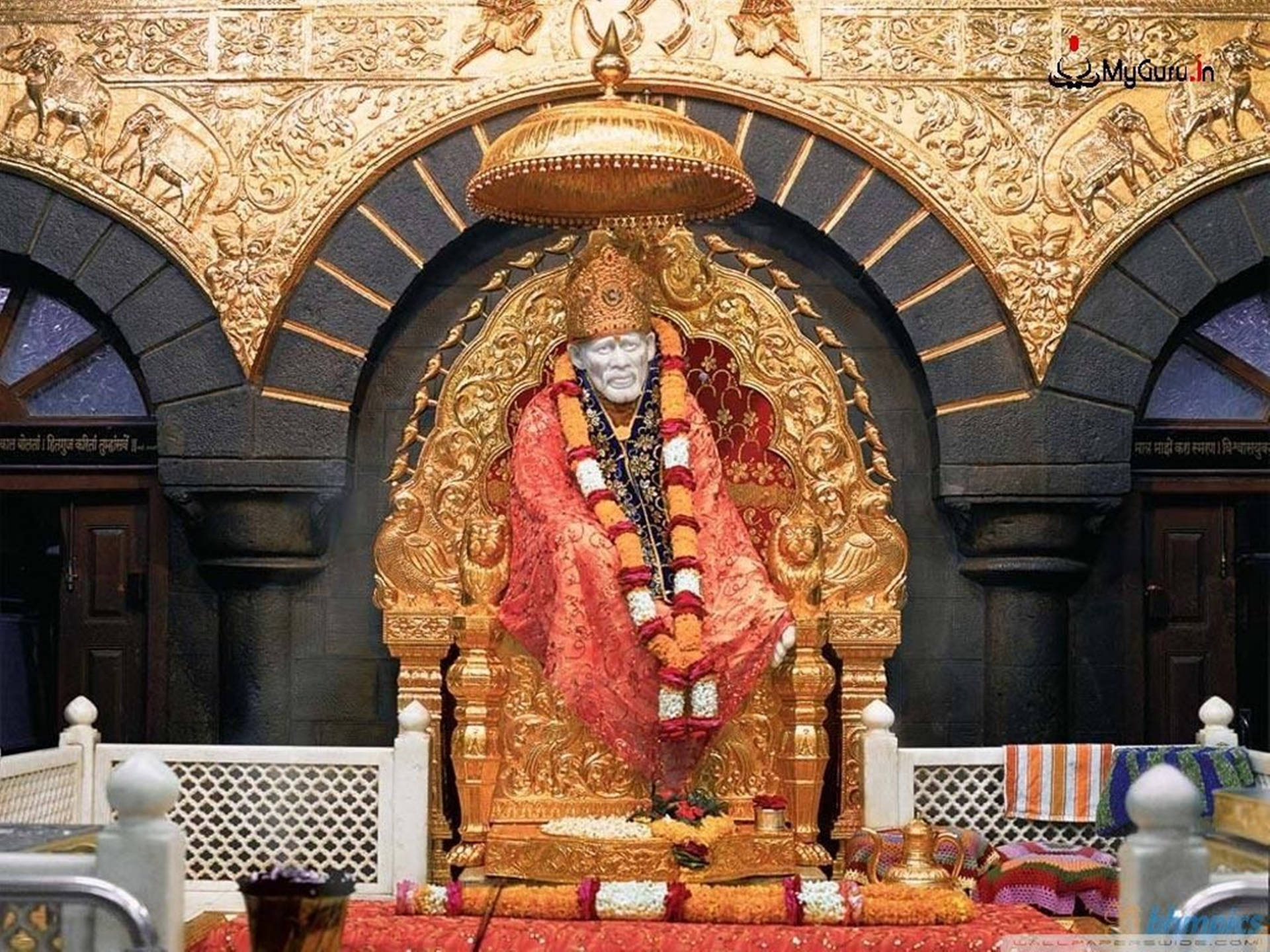 Sai Baba On The Mosque In Shirdi 4k Background