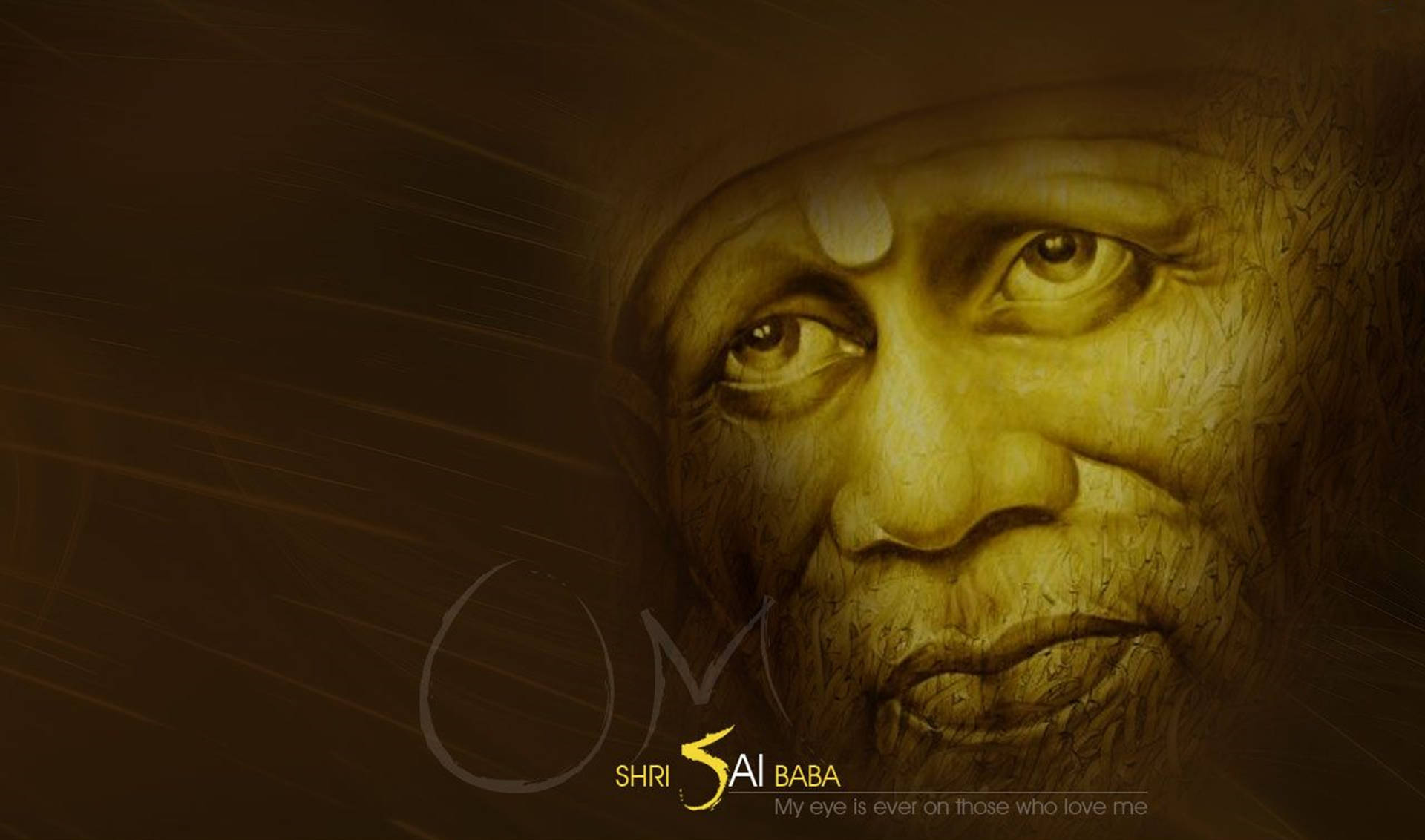 Sai Baba Tribute Art 4k Background