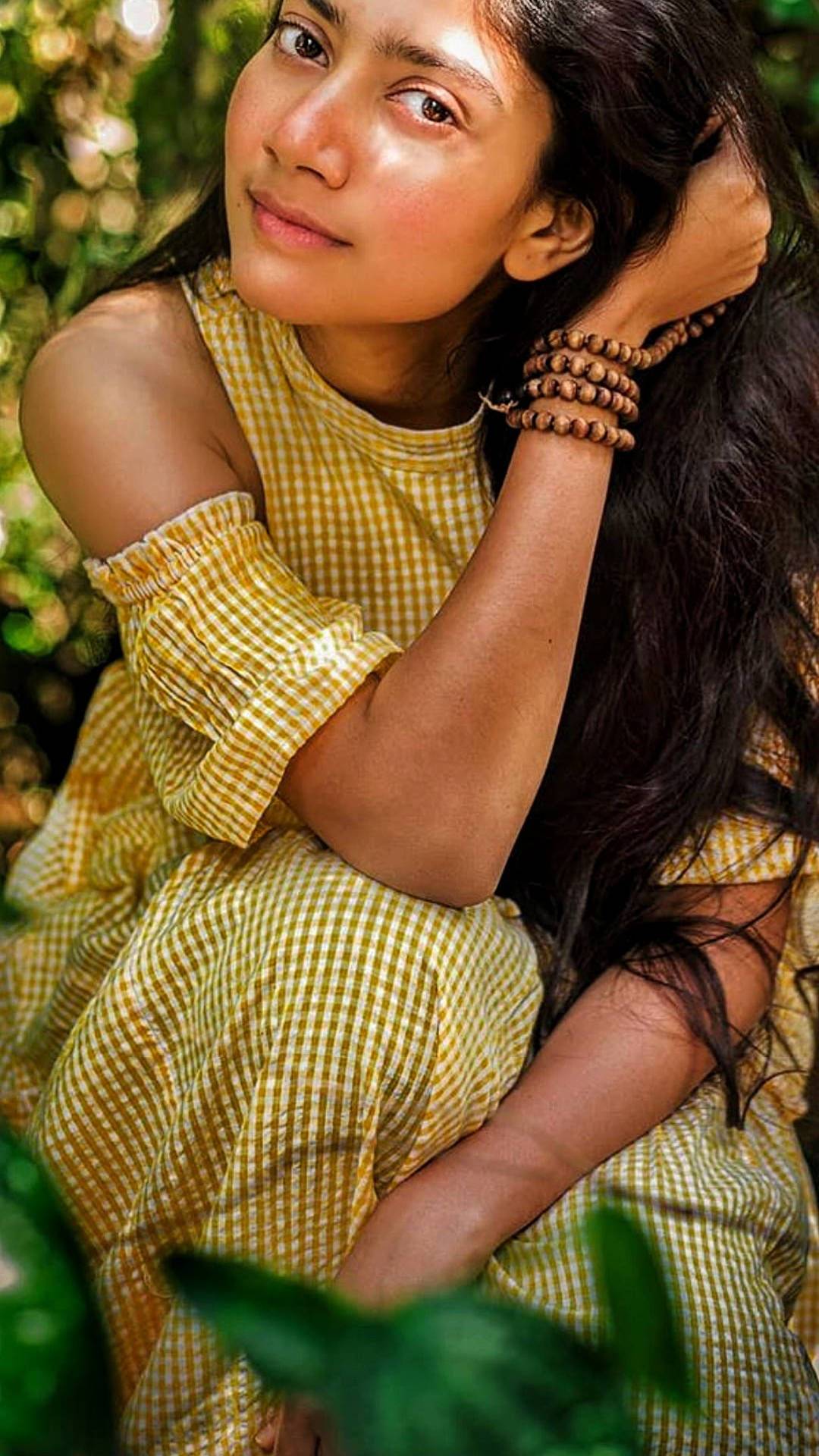 Sai Pallavi In Yellow Dress Background