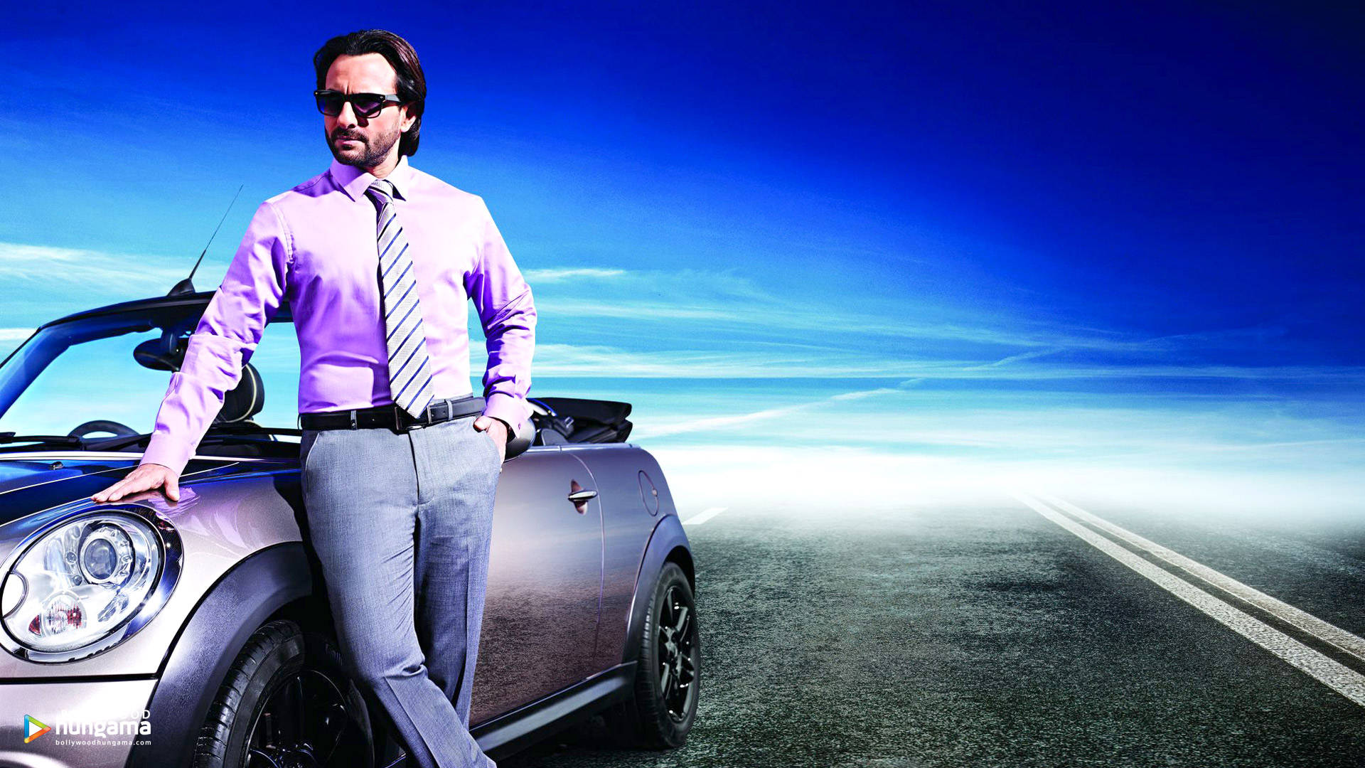 Saif Ali Khan Photoshoot With Sports Car Background