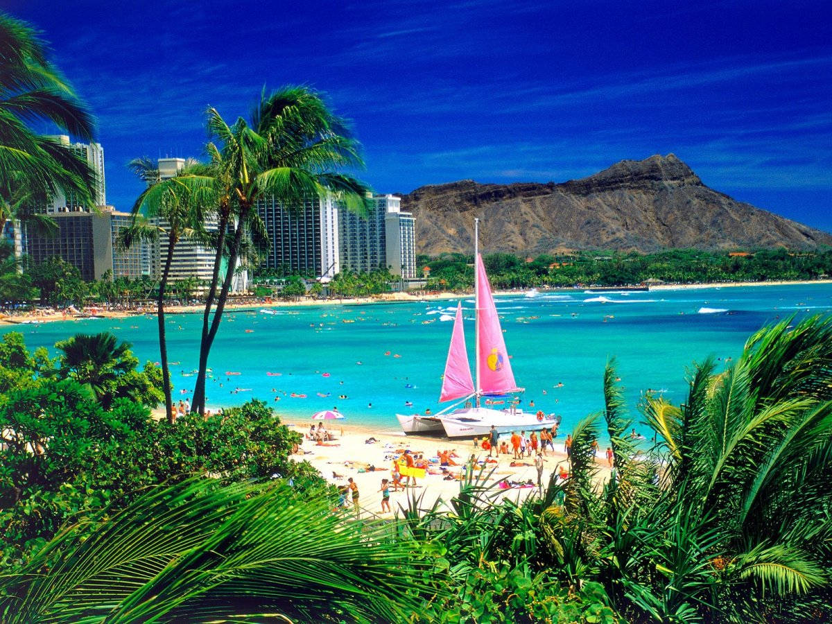 Sailboat On Oahu Beach