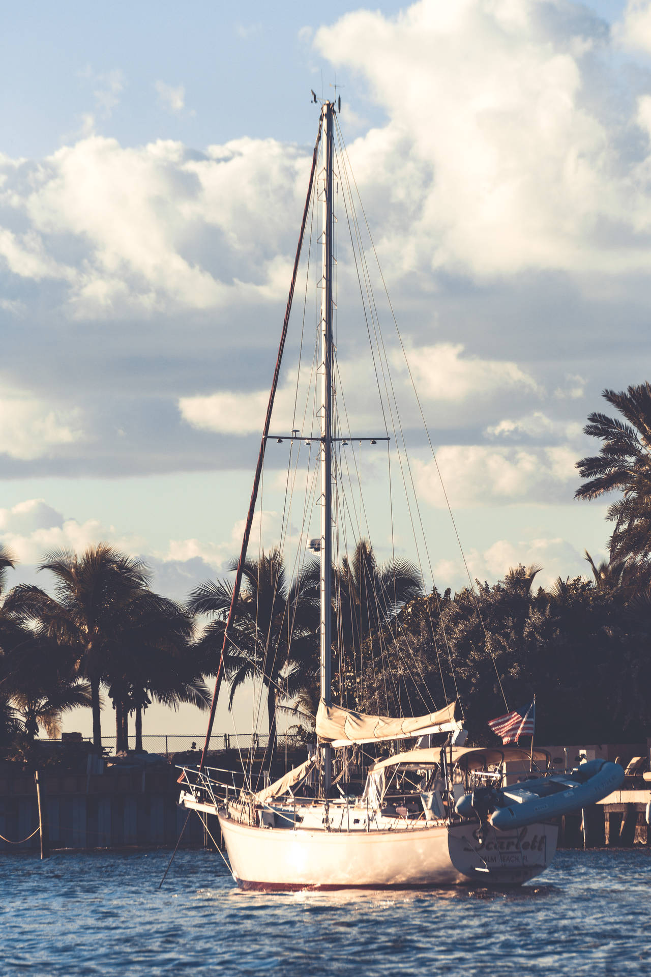 Sailing Boat Docking Background