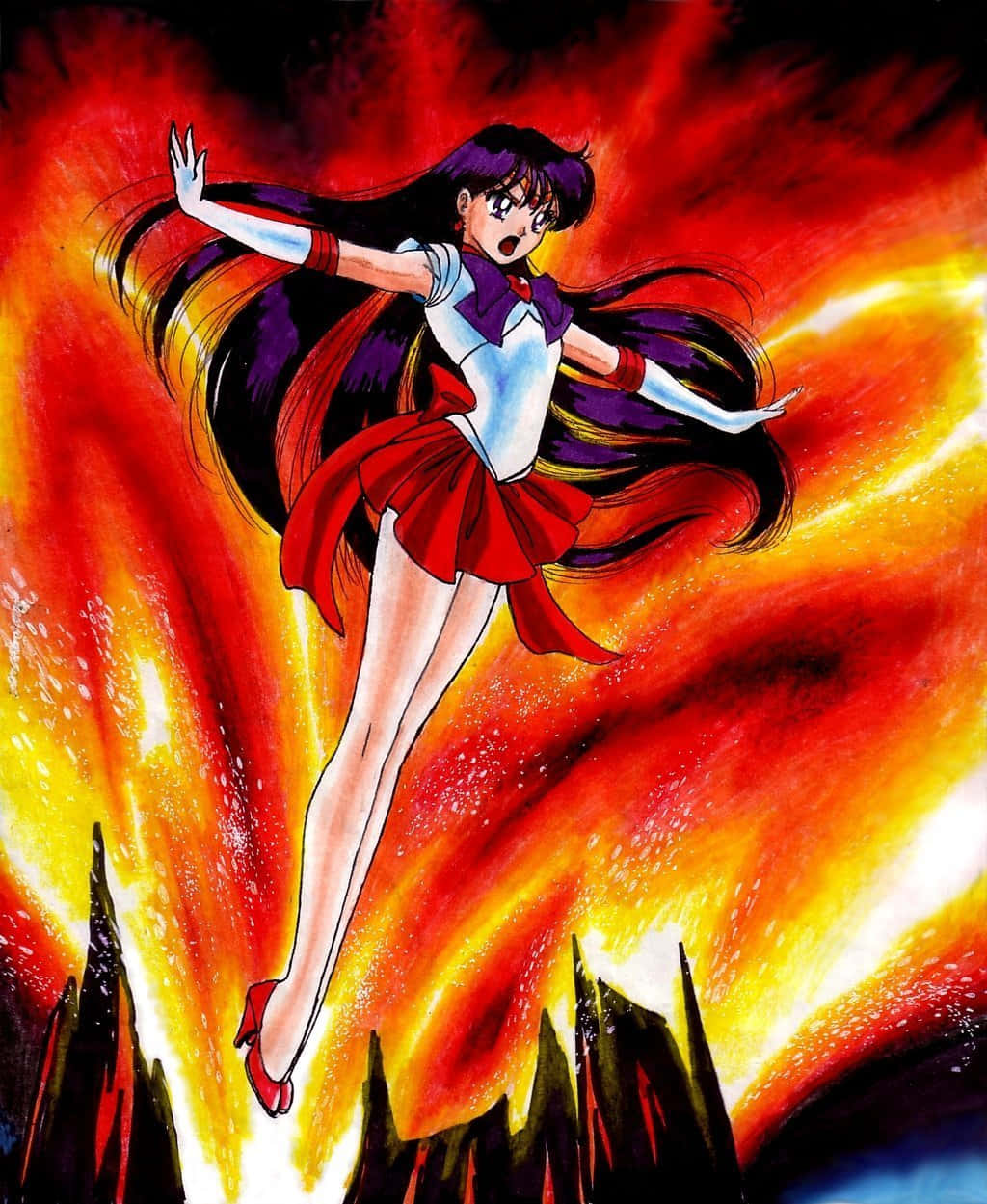 Sailor Mars Vowing To Protect Background