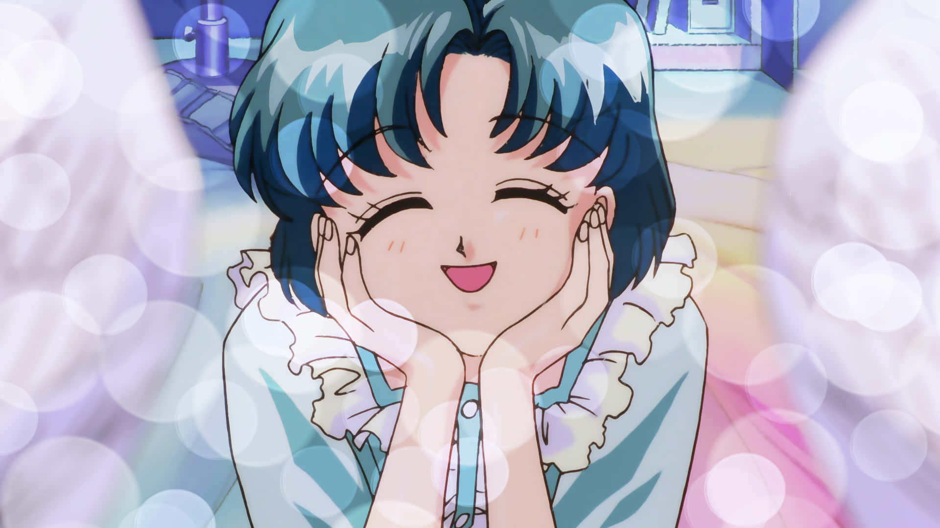 Sailor Mercury With An Adorable Smile Background