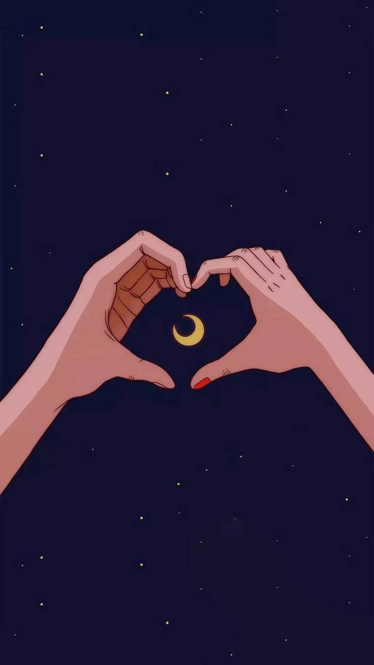 Sailor Moon Heart Aesthetic Anime Iphone Background