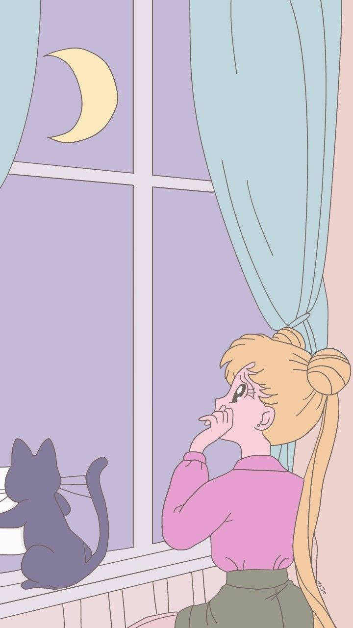 Sailor Moon Soft Aesthetic Background